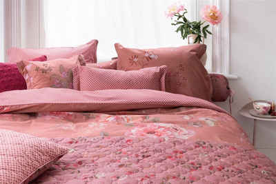 Bettwäsche Tokyo Bouquet Pink 155X220 Rosa Perkal 155 x 220 cm + 1x 80 x 80, PiP Studio, Baumolle, 2 teilig, Bettbezug Kopfkissenbezug Set kuschelig weich hochwertig