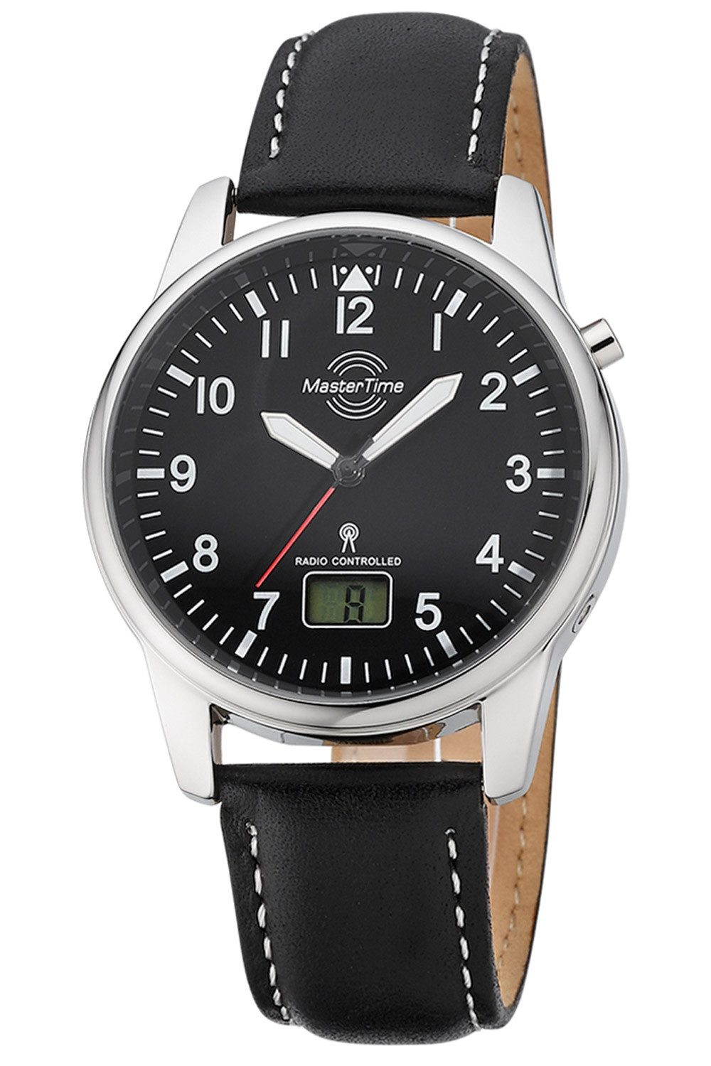 MASTER TIME Funkuhr Herren-mit Lederband günstig online kaufen