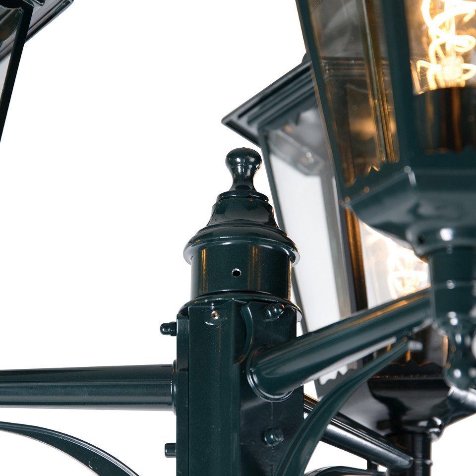 Qazqa Außen-Stehlampe New orleans, ohne Leuchtmittel, E27, Grün, Klassisch / Antik, Aluminium, 3-flammig