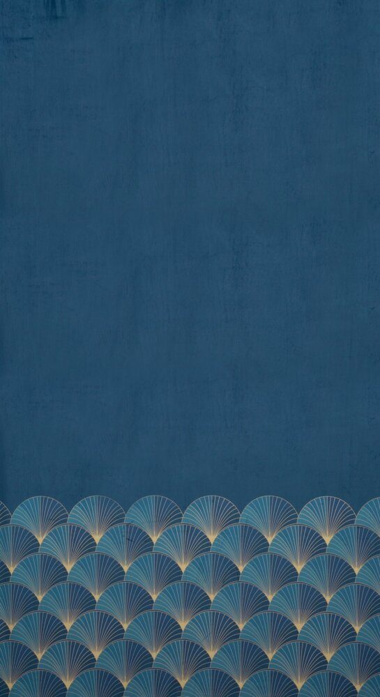Muster, dunkelblau Samtvorhänge, Velours, Art Vorhang Wohnzimmer, Design91, Deco GINA, Ösen