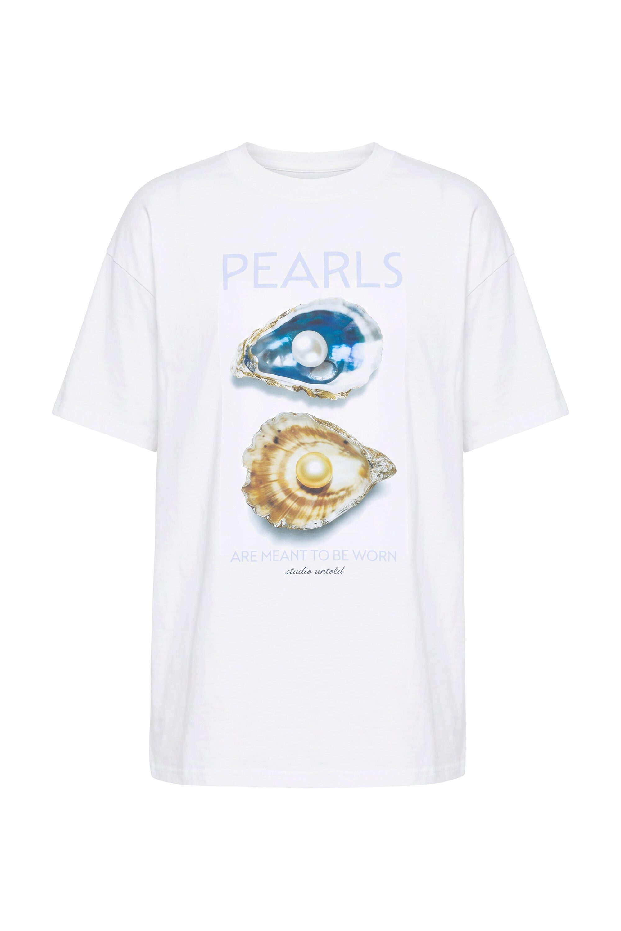 Studio Untold T-Shirt T-Shirt Oversize Shape Pearls Print – Bild 2 von 4