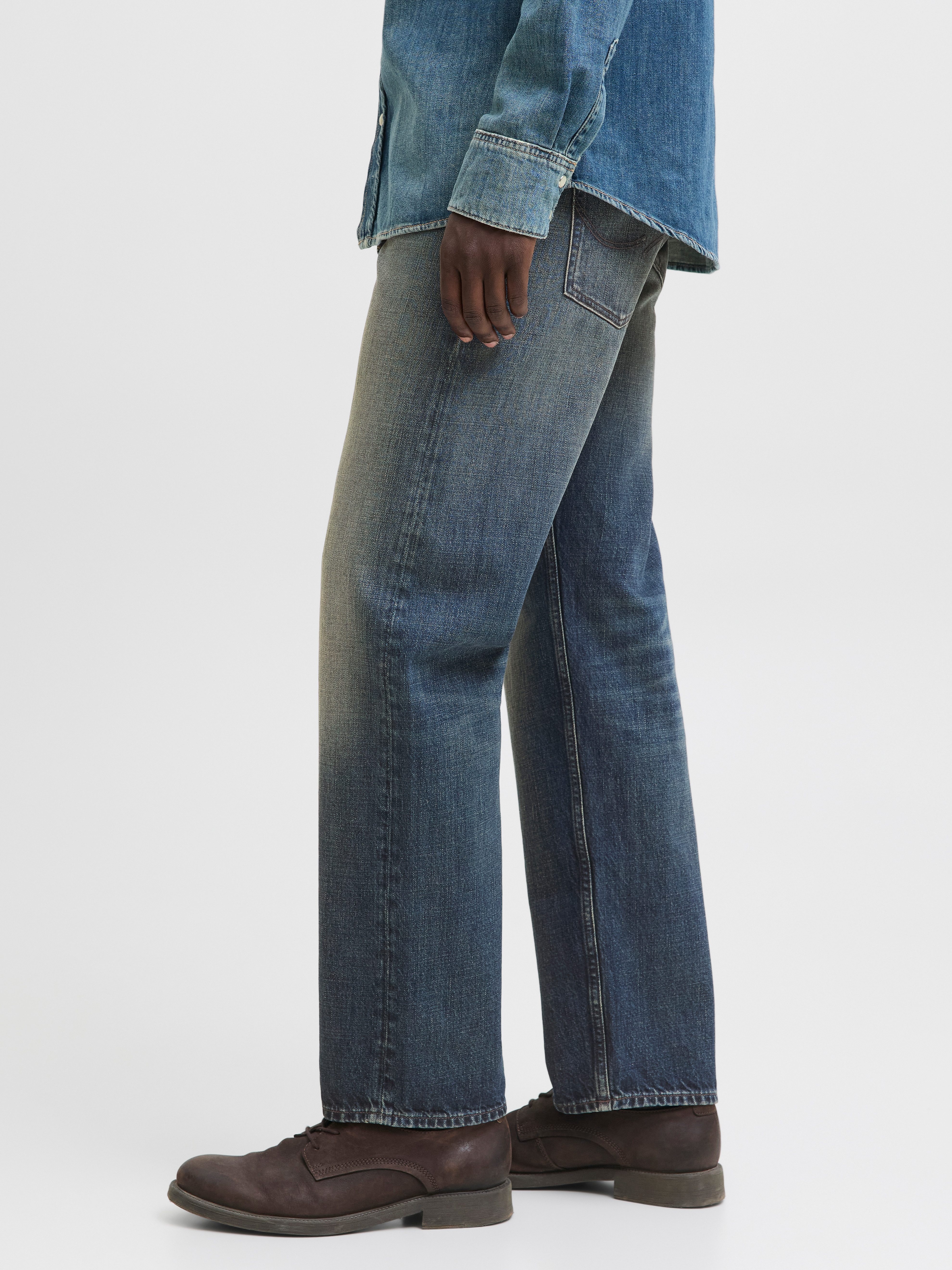 Jack & Jones Loose-fit-Jeans JJICHRIS JJORIGINAL SBD 921 SN mit Gürtelschla günstig online kaufen