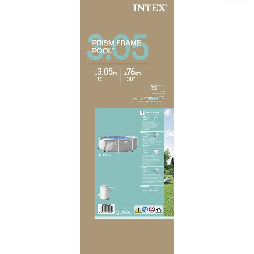Intex Planschbecken Intex PrismFramePool-Set, ca. 3,05 x 0,76 m