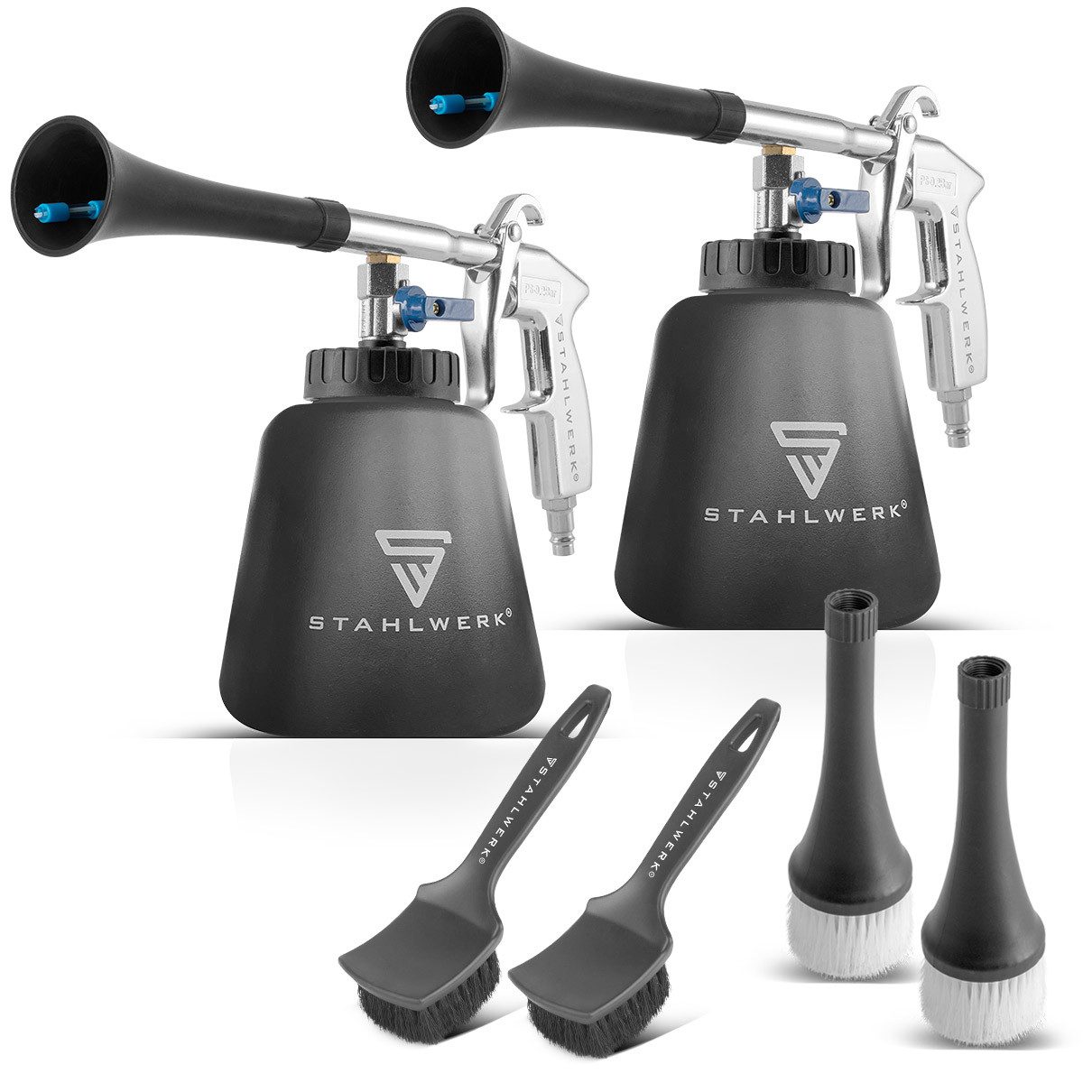 STAHLWERK Druckluftwerkzeug 2 x Druckluft-Reinigungspistole RP-90 ST, (Paket, 3-tlg., Set), zum effektiven Reinigen von verschmutzen Oberflächen