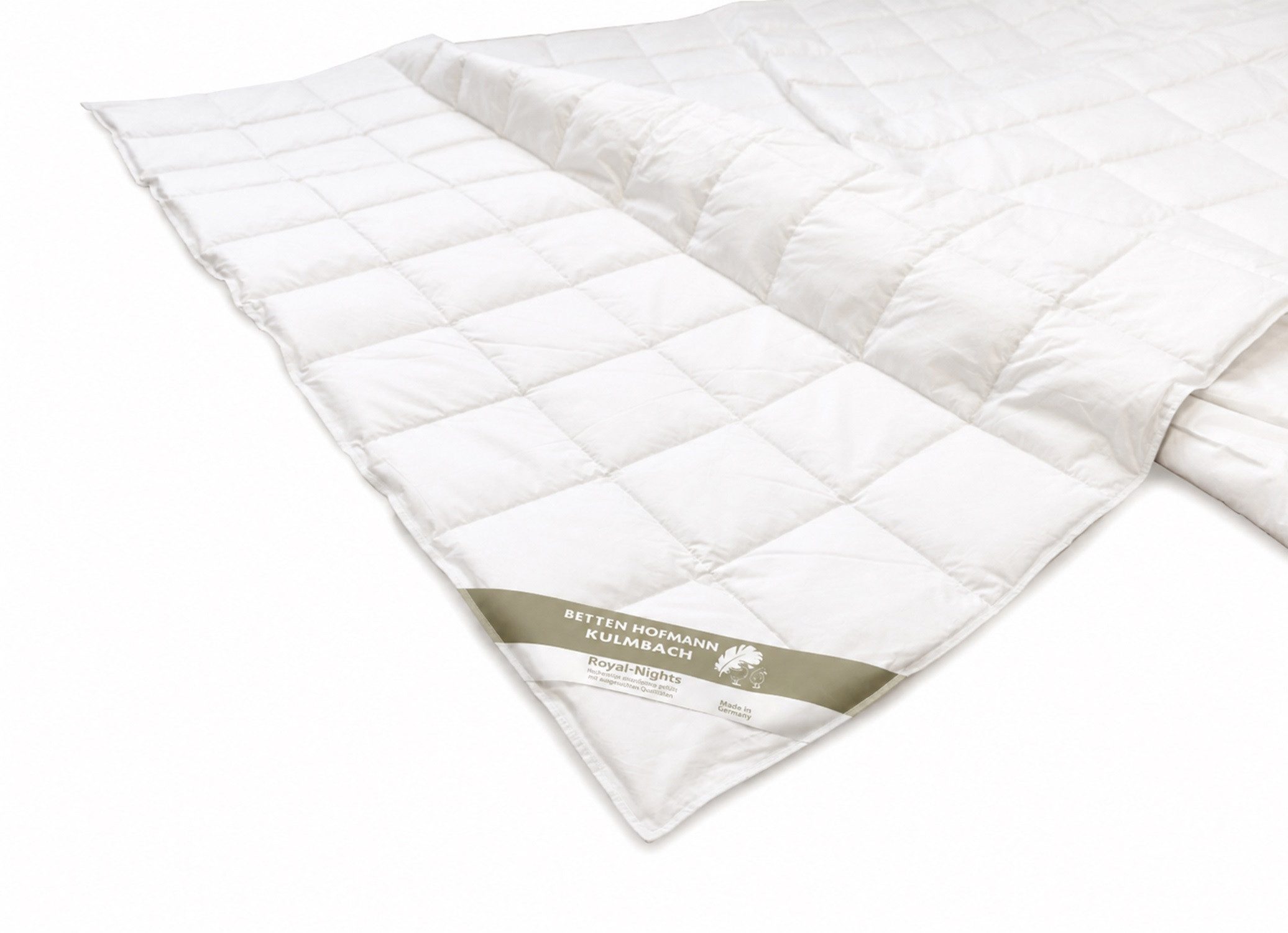 Betten Hofmann Daunenbettdecke Premium Sommer Daunendecke 240x220cm 16x14 100% Daunen superleicht, Füllung: 100% Daunen, Bezug: 100% Baumwolle, extra leicht, für den Sommer, hergestellt in Deutschland