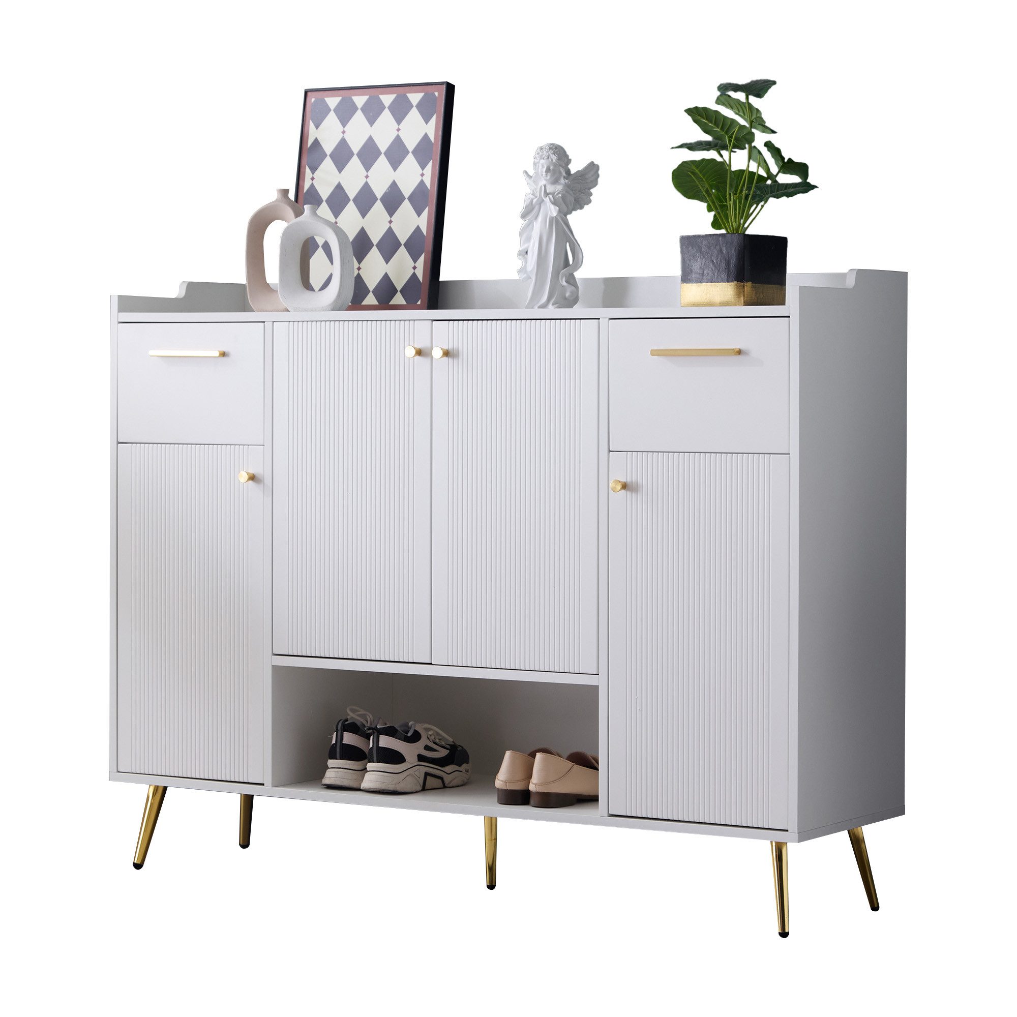 MODFU Schuhschrank mit Metallfüße (Schuhregal, Sideboard, günstig online kaufen