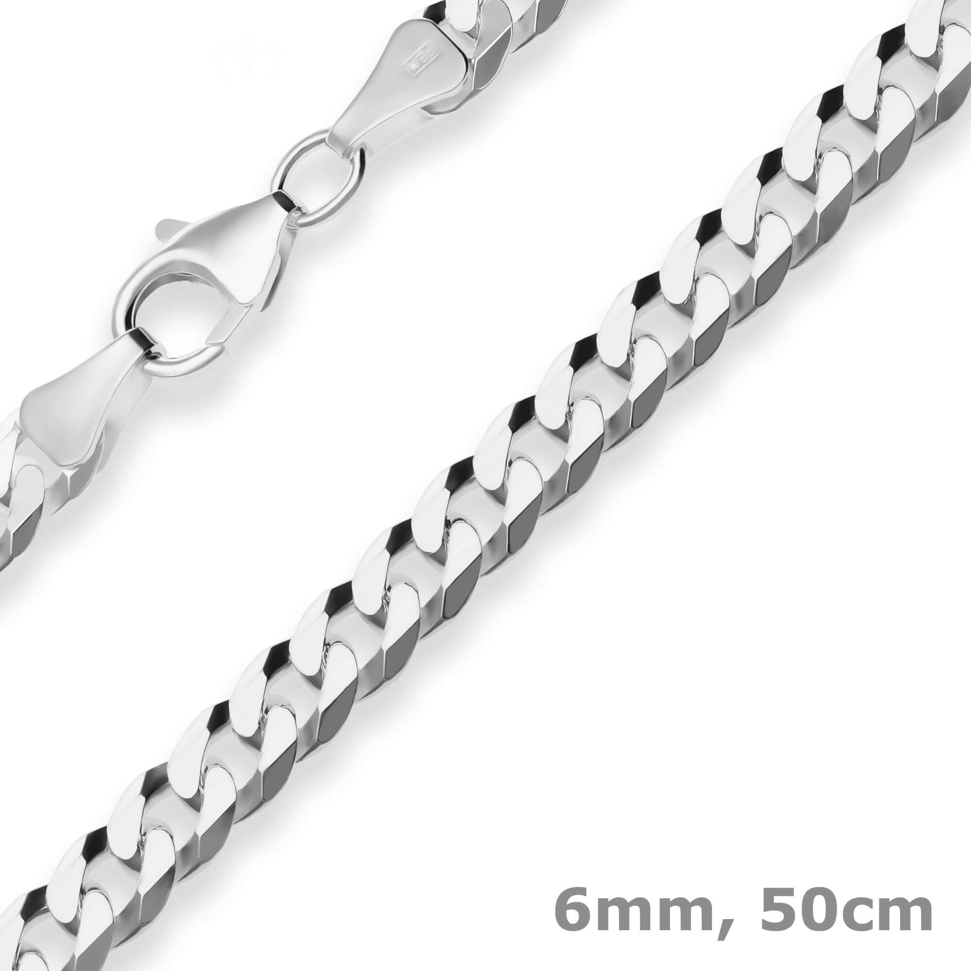 Panzerkette 6mm Panzerkette aus 925 Silber 50cm