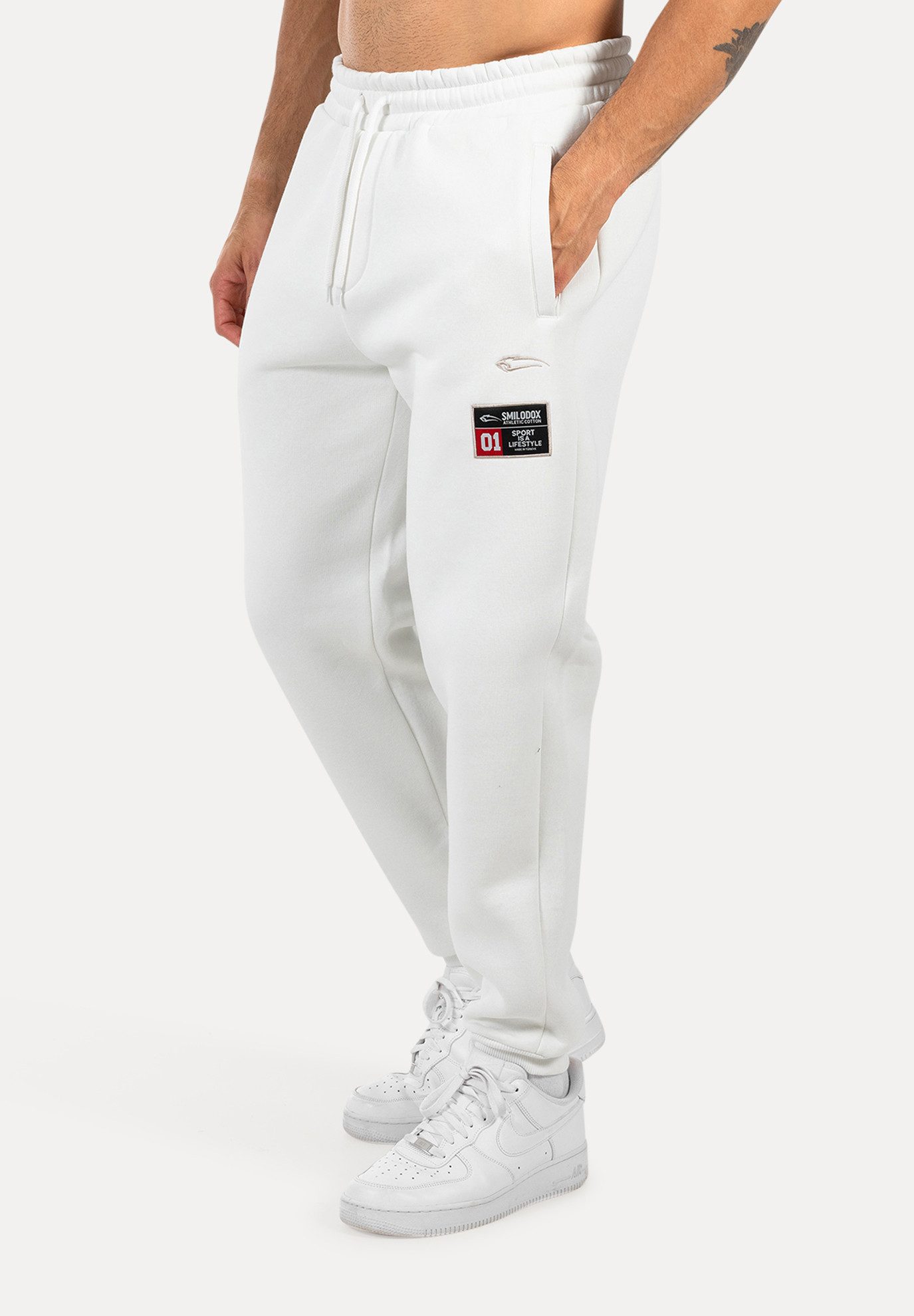 Smilodox Jogginghose Rayk, Bequeme Hose mit Logo Print, elastischem Bund, Bündchen Stretch-Material sportliche und lässige Alltagslooks Sport Freizeit