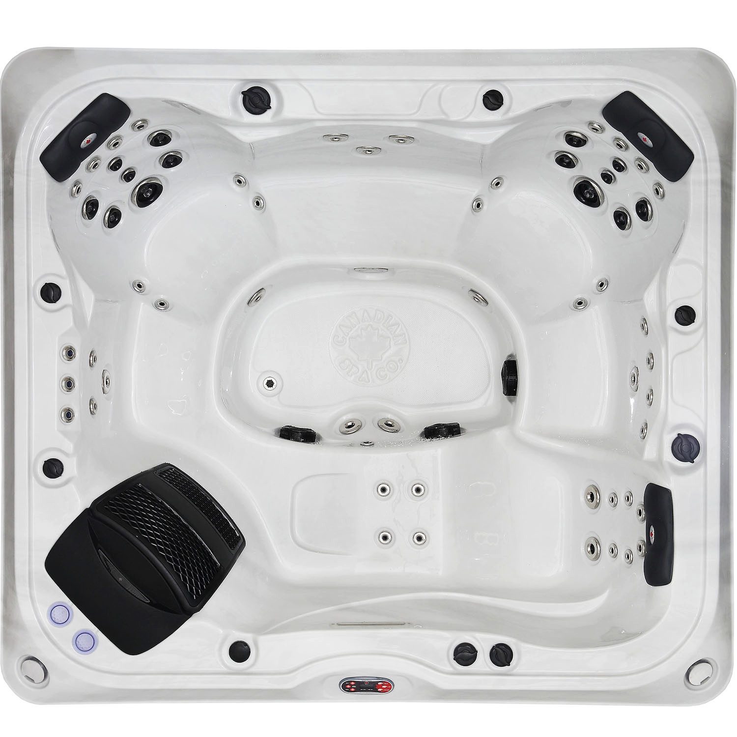 Canadian Spa GmbH Whirlpool Alberta UV, 240 cm x 216 cm, für 6 Personen, Inkl. UV & Ozon