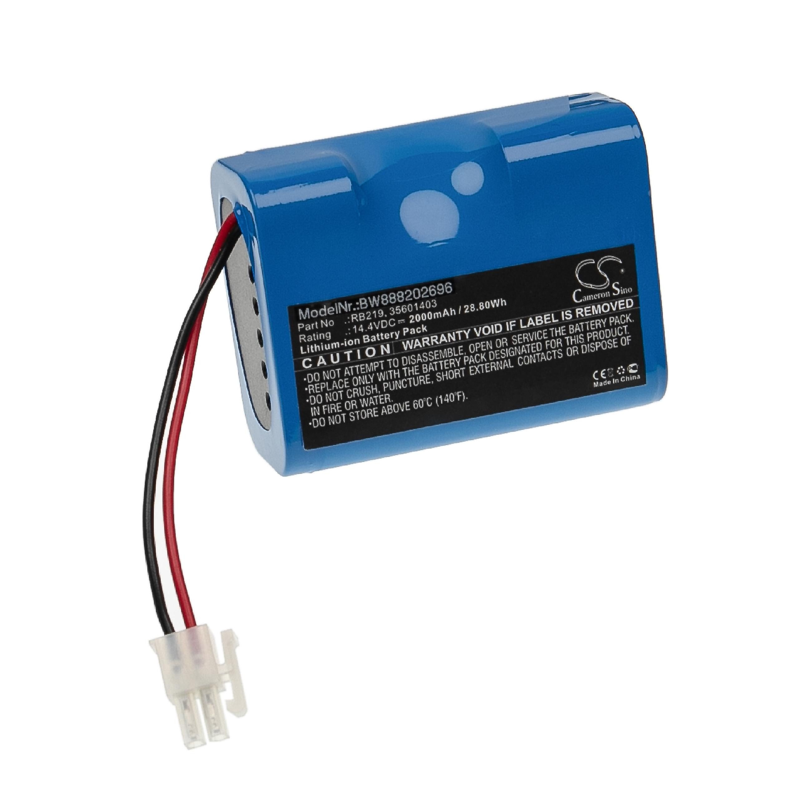 vhbw passend für Hoover RBC030, RBC030/1011, RBC030011, RBC031B, Staubsauger-Akku 2000 mAh