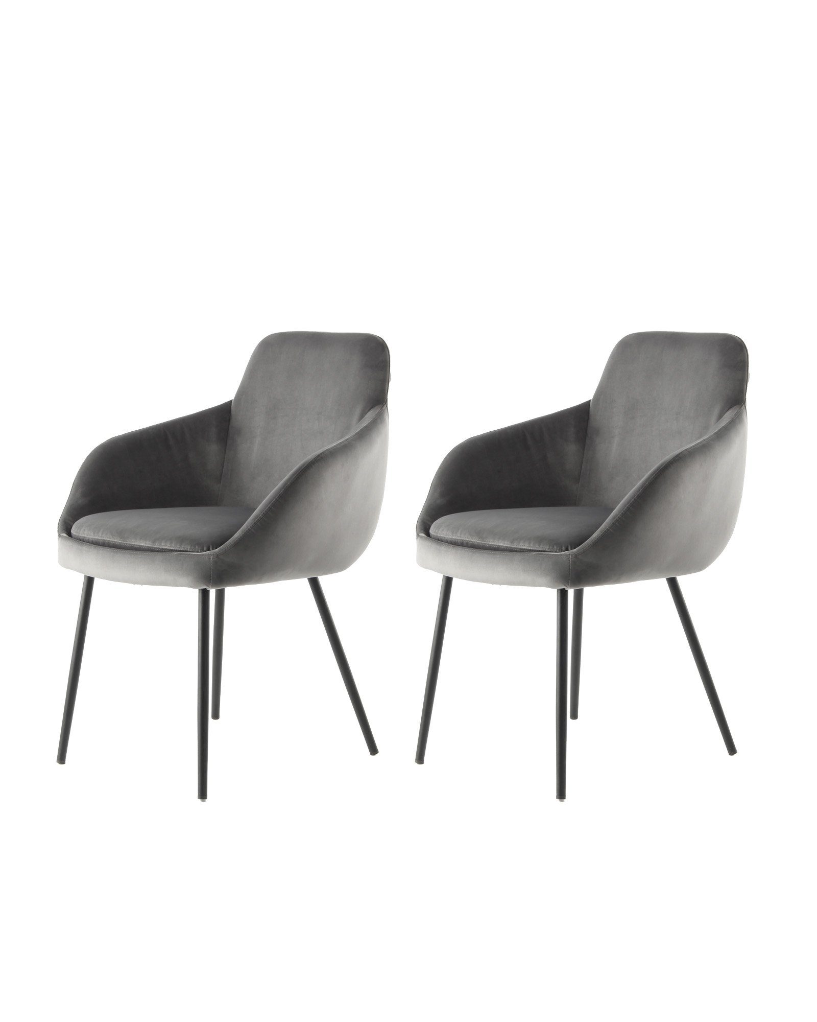 Qiyano Stuhl Polsterstuhl mit Armlehne abnehmbare Polsterkissen modern ergonomisch Grau | Grau