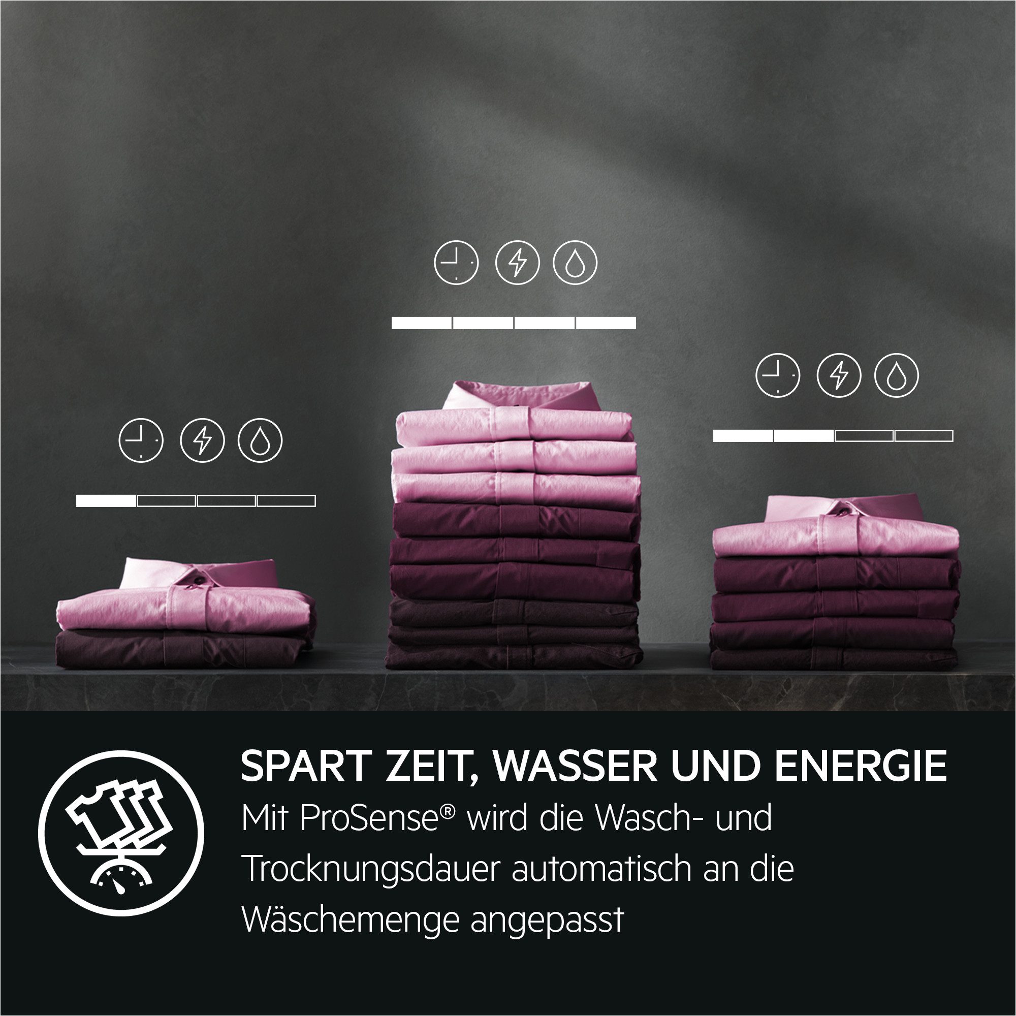 AEG Waschtrockner 6000 ProSense® LWK6A50680, 8 kg, 4 kg, 1600 U/min, Wash-to-Dry: Per Knopdruck Waschen und Trocknen in einem Durchgang – Bild 3 von 5