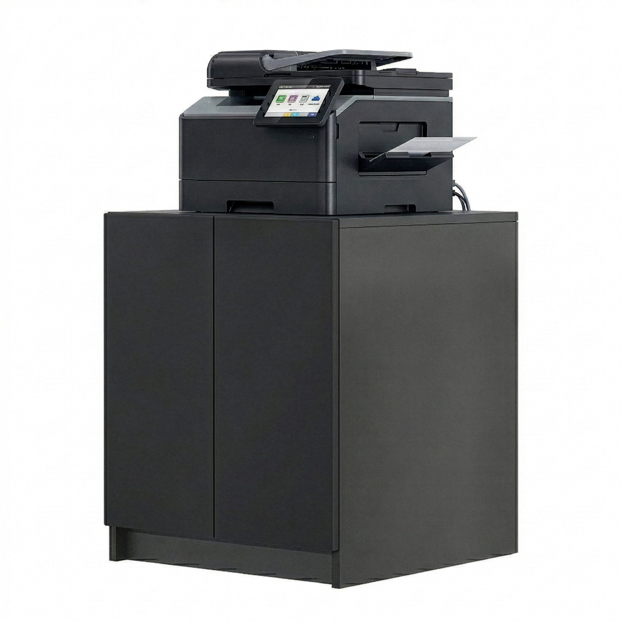 InnoFurn Aktenschrank Elona Druckerkommode (Druckertisch, Extra Tief für Drucker) Druckerschrank Soft-Close & Push-to-Open, Made in Germany