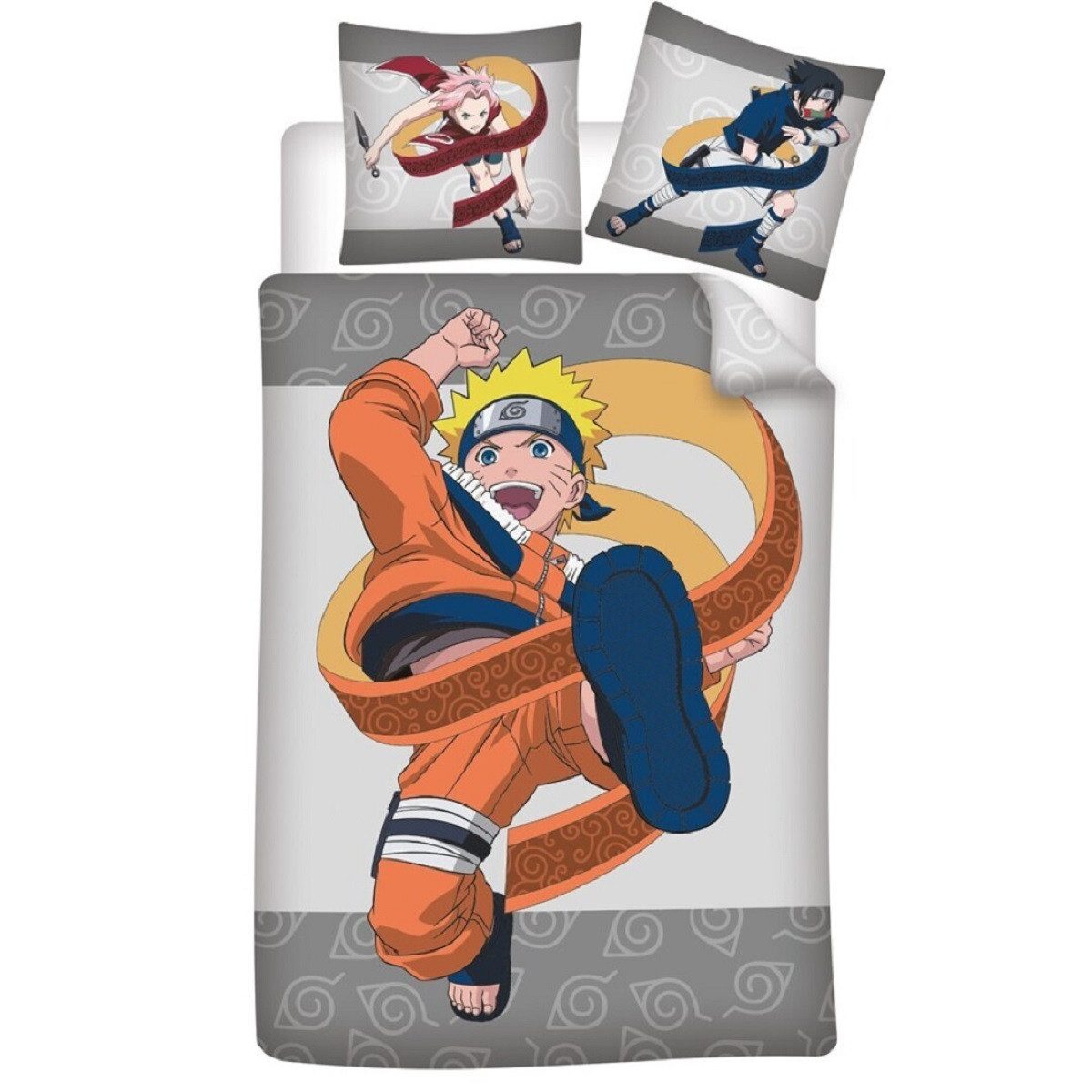 Naruto Bettwäsche Bettwäsche-Set – 1x Deckenbezug 140x200 & 1x Kissenbezug günstig online kaufen
