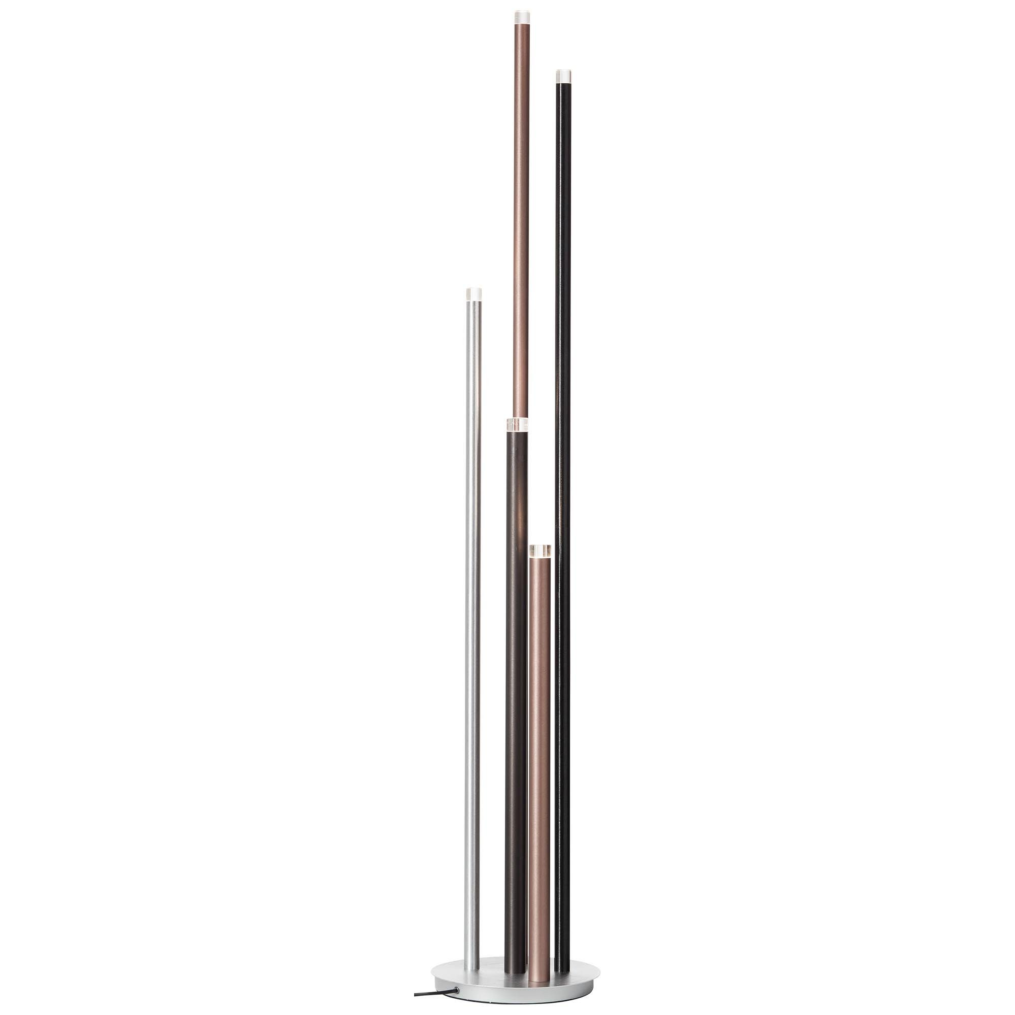 Brilliant Stehlampe Cembalo, Dimmfunktion, LED fest integriert, Warmweiß, 5flg mit Fußdimmer, 155 cm Höhe, Ø 28 cm, 2200 lm, 3000 K