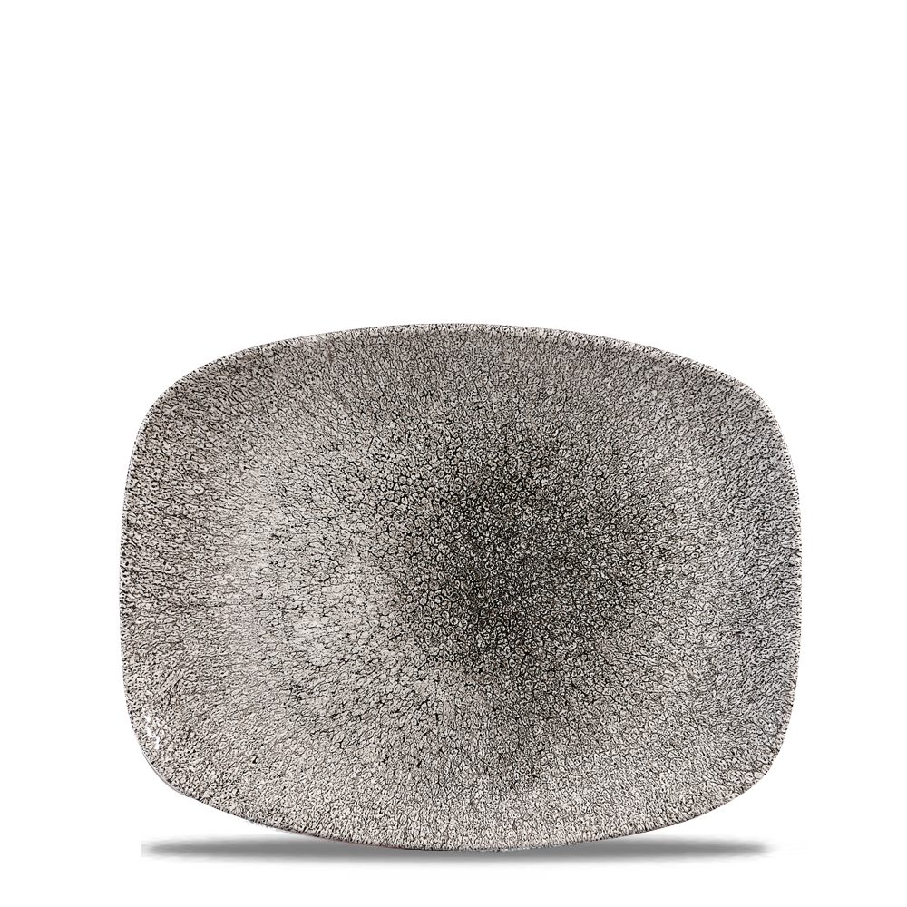 Teller Super Vitrified Studio Prints Raku Quartz Black Chefs Oblong