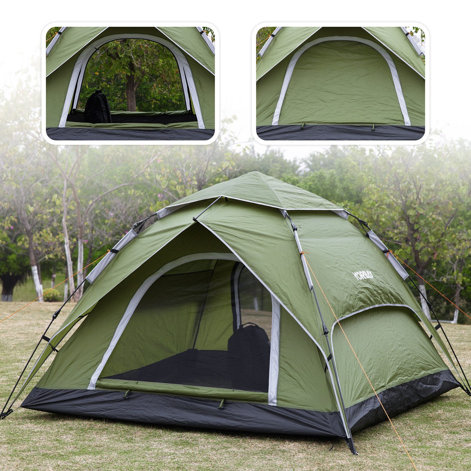 Kuppelzelt 2 in 1 Pop Up Campingzelt doppelwandig wasserdicht UV-Schutz