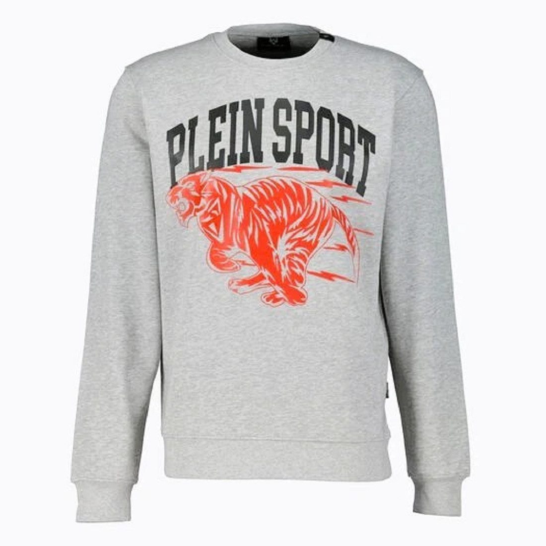 PLEIN SPORT Sweatshirt PLEIN Sport Herren Пуловеры, Plein Sport Herren Sweatshirt, Grau mit Baumwolle, mit Rundhalsausschnitt
