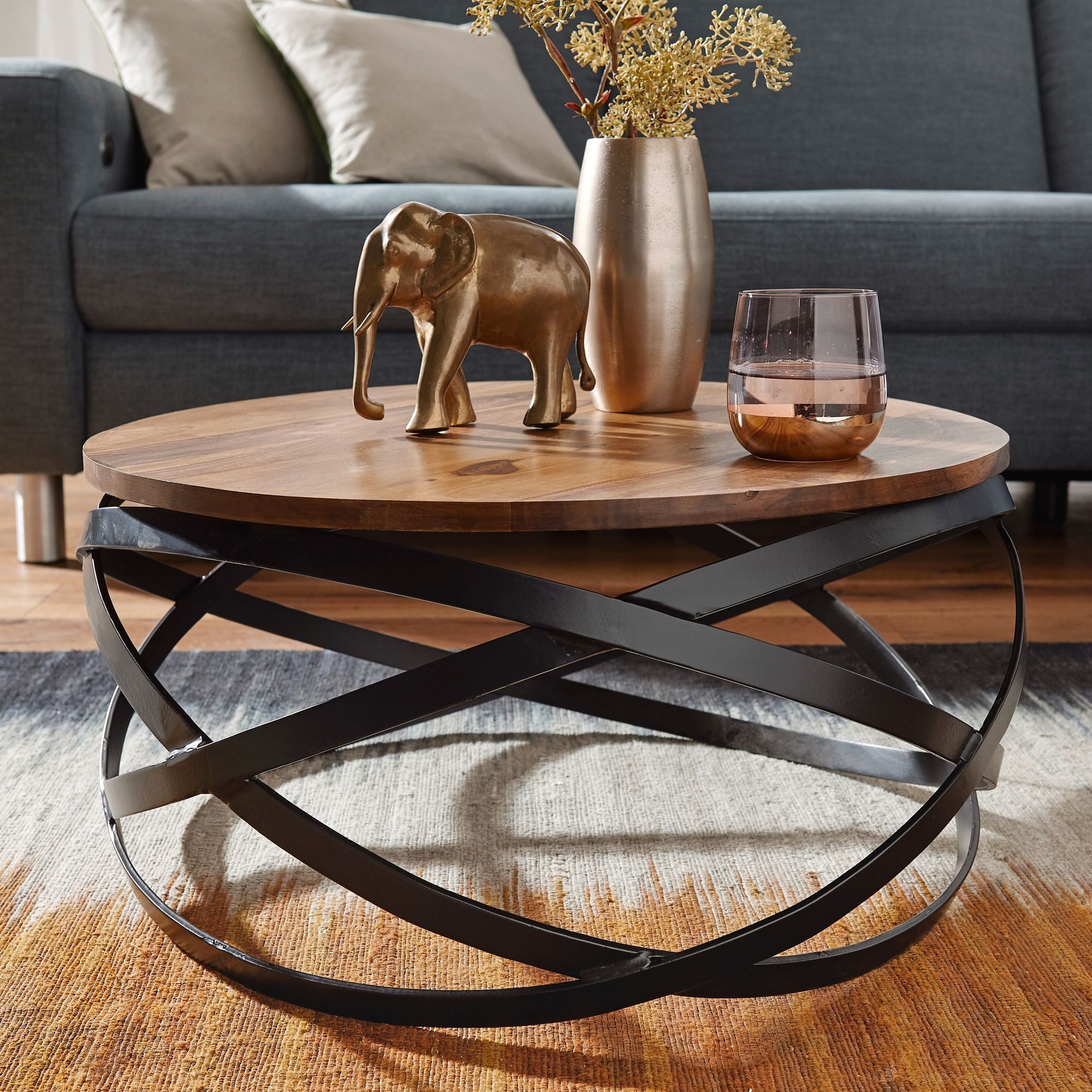 FINEBUY Couchtisch FB51030 (60x30x60 cm Massivholz günstig online kaufen