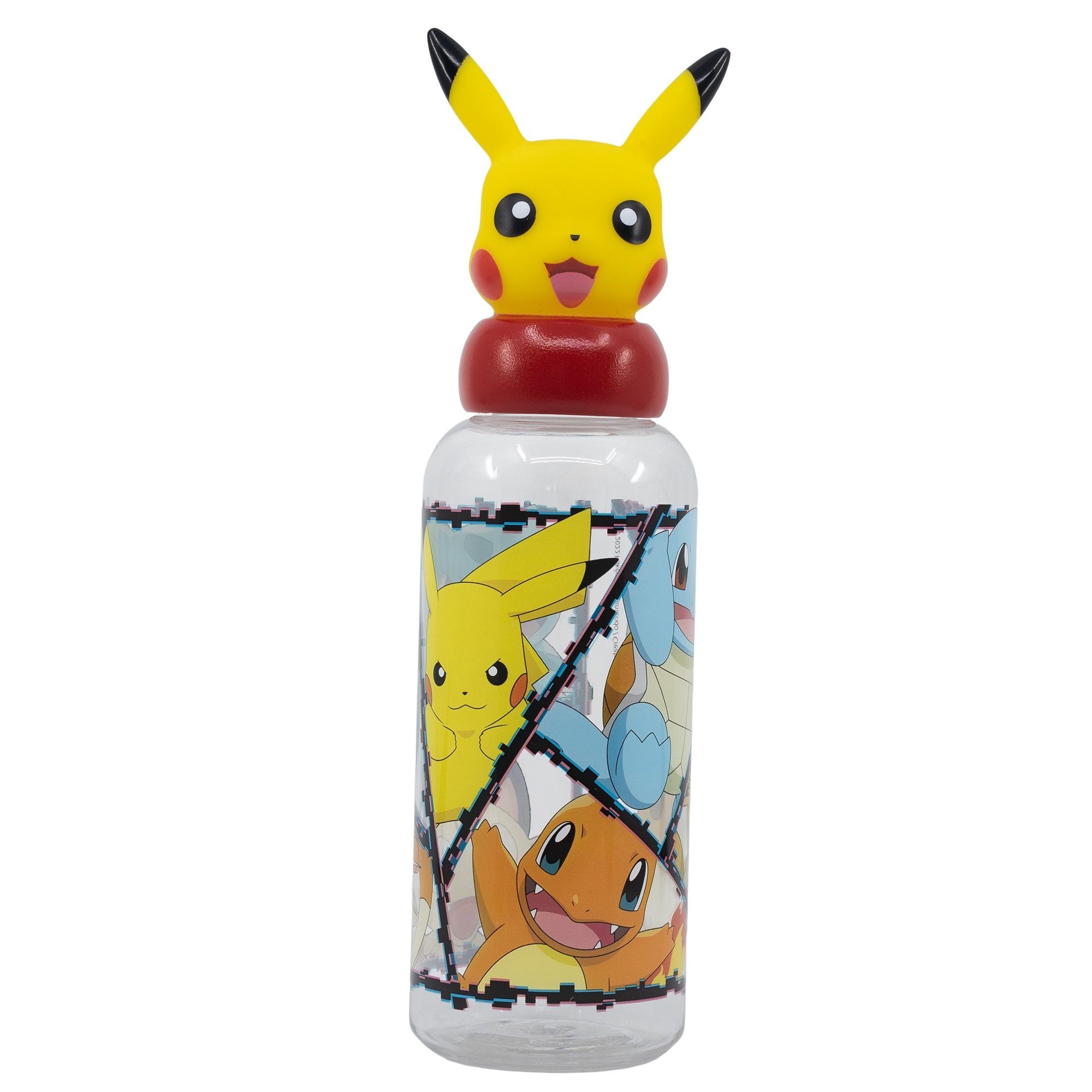 POKÉMON Trinkflasche Pokemon Pikachu 3D Deckel Kinder Wasserflasche 560 ml