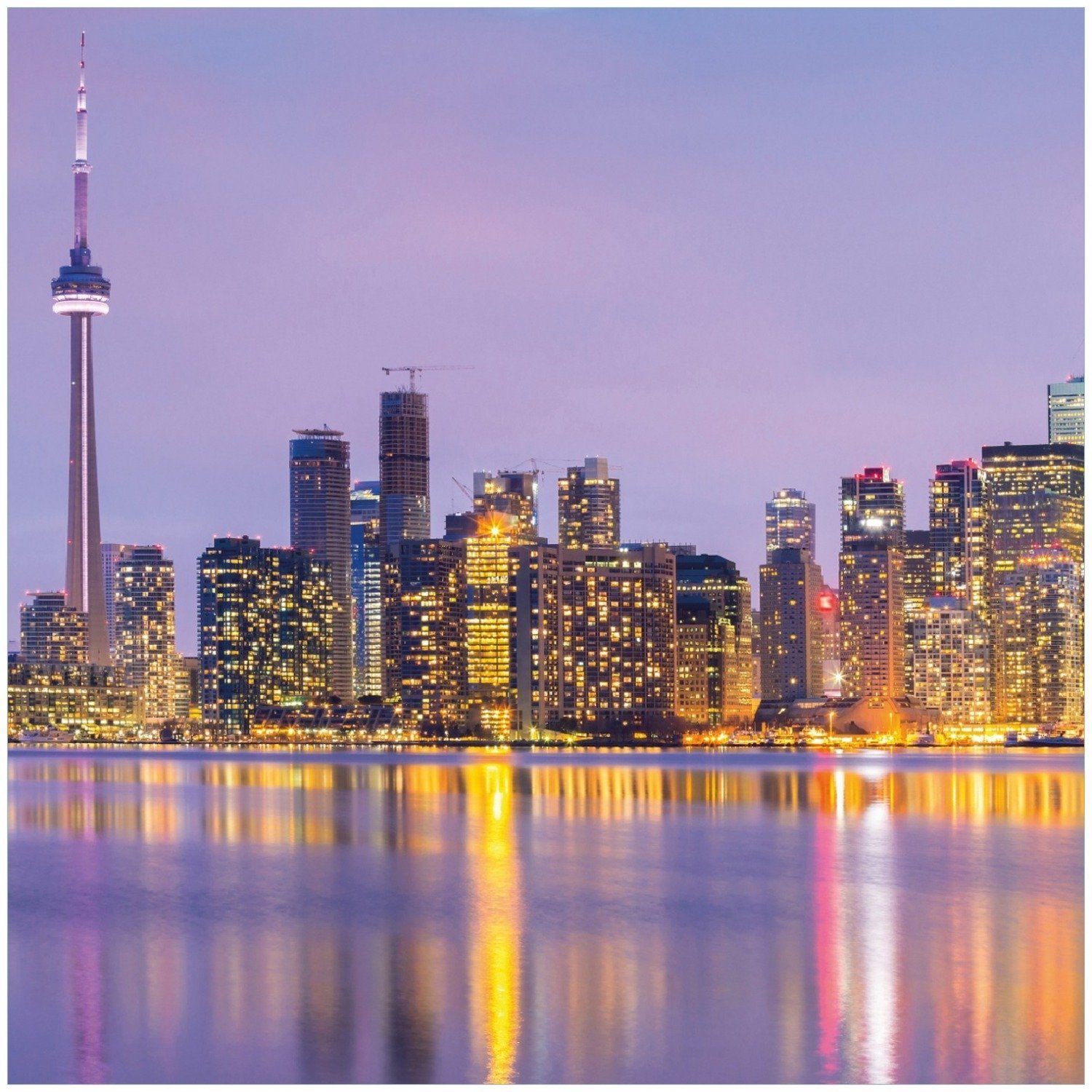 - am Toronto Abend Skyline Kanada Memoboard Wallario