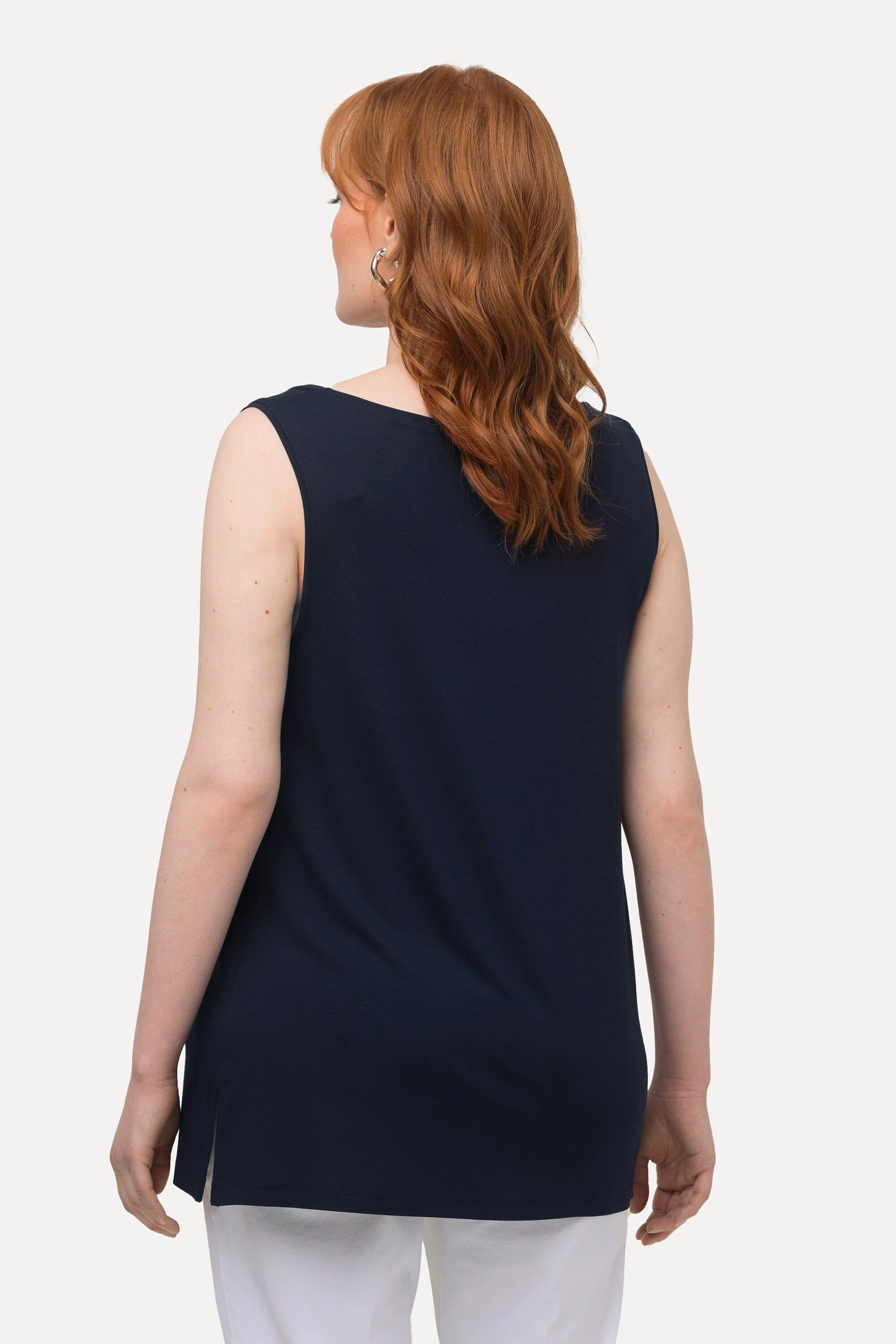 Ulla Popken Longtop Top Stretch Seitenschlitze Crêpe-Qualität Bestseller – Bild 3 von 4