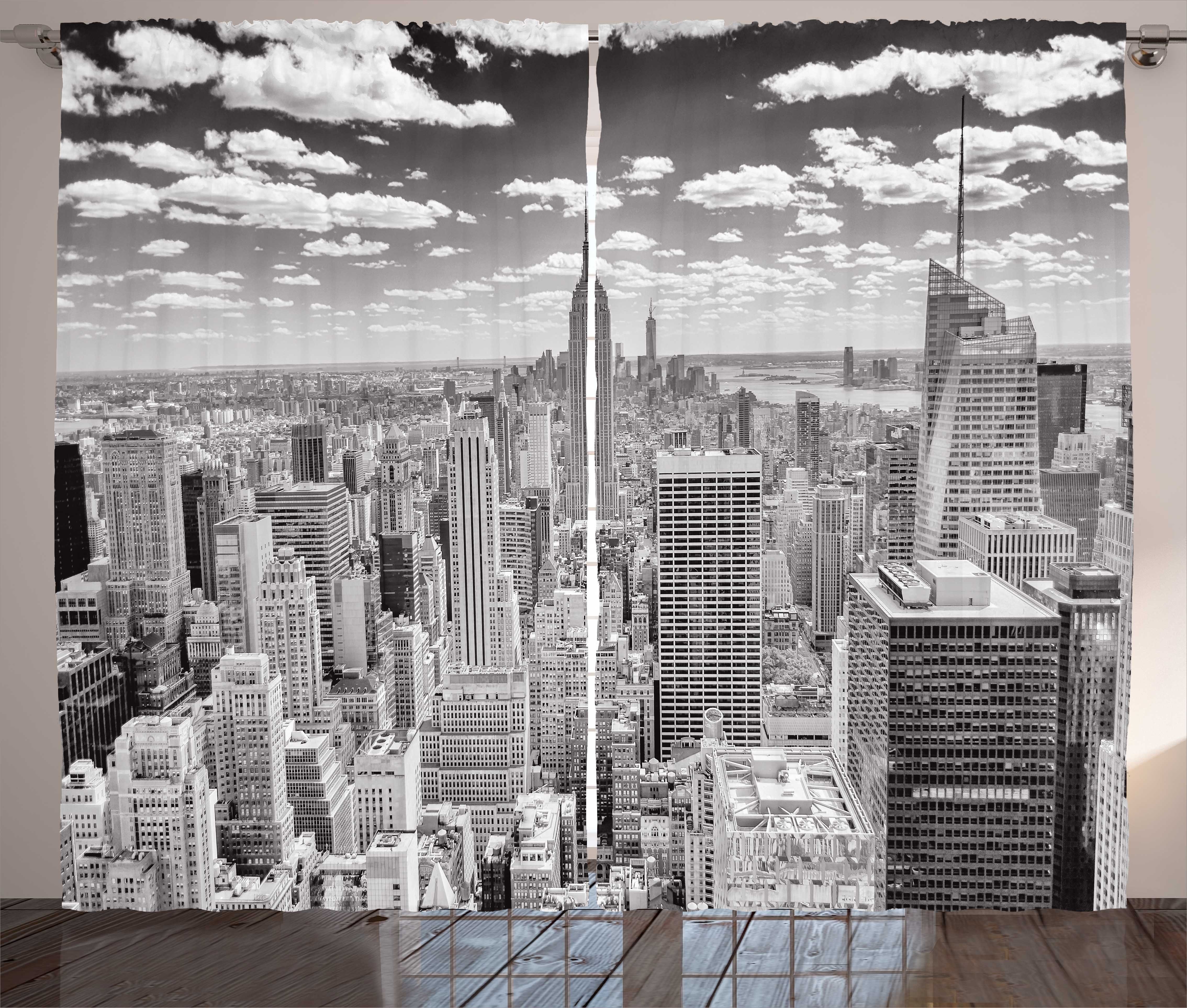Gardine Schlafzimmer Kräuselband Vorhang mit Haken, Abakuhaus, und Schlaufen Stadt Stadtlandschaft Manhattan