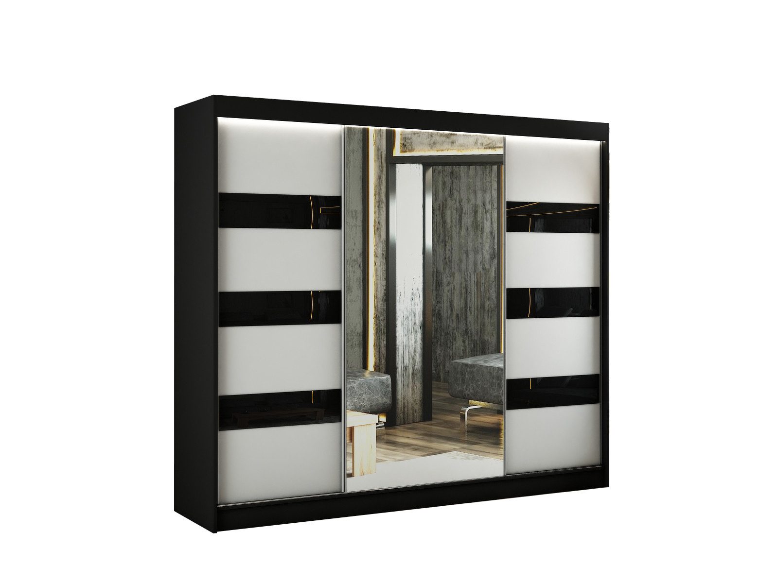 ALTDECOR Schiebetürenschrank LOSTE (Kleiderschrank Garderobenschrank mit günstig online kaufen