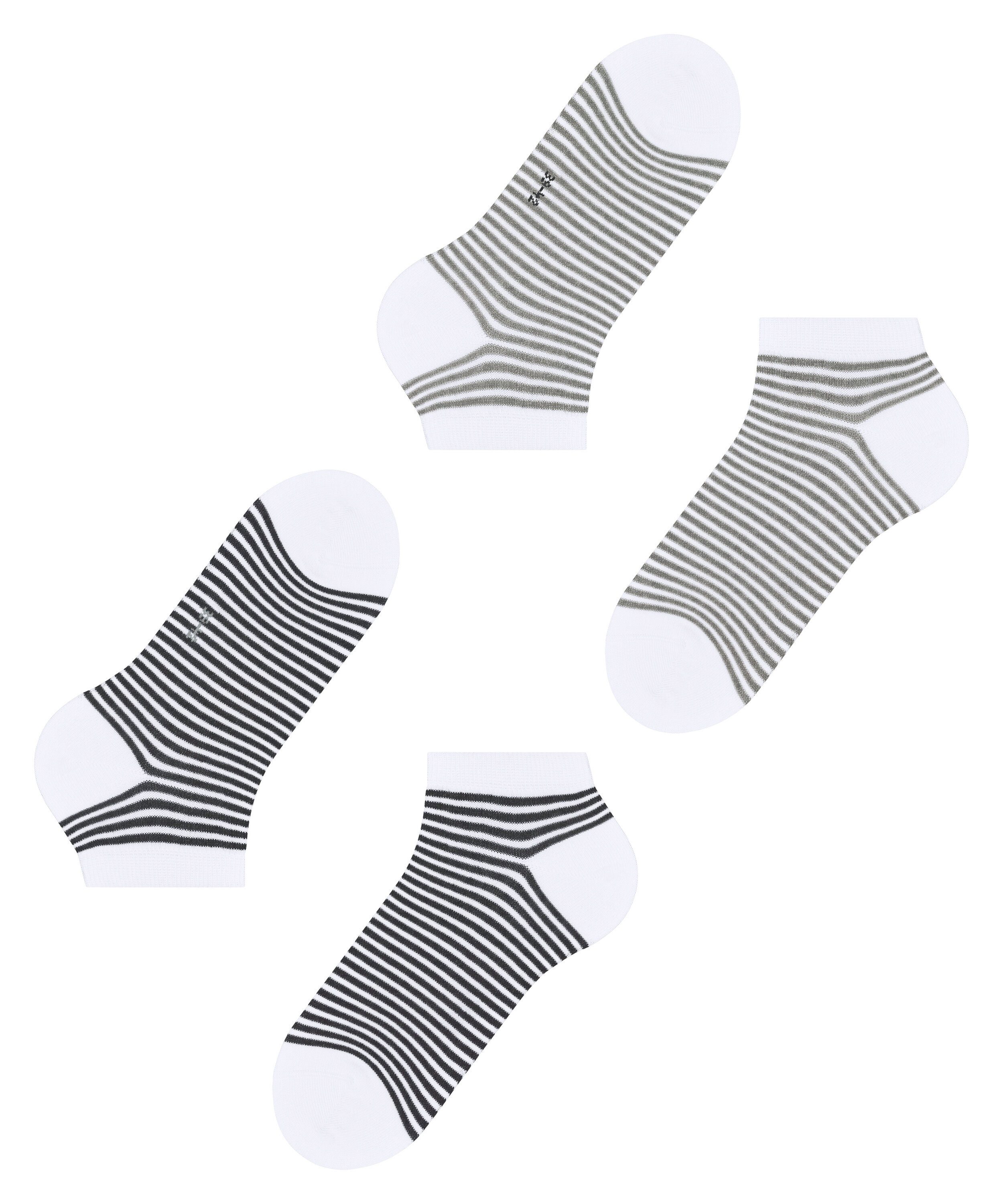 Esprit Sneakersocken Fine Line (2 Paar) gestreift, schmales Bündchen, bequem