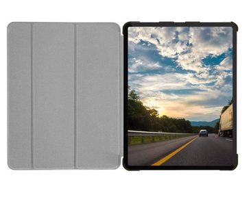 Macally Tablet-Hülle Schutz-Hülle Stand Smart Tasche Case Cover, passend für Apple iPad Pro 12,9" 4 2020, Apple Pencil kompatibel, Stand-Funktion, Magnet-Verschluss, leicht und flach, Ein-/Aus-Funktion
