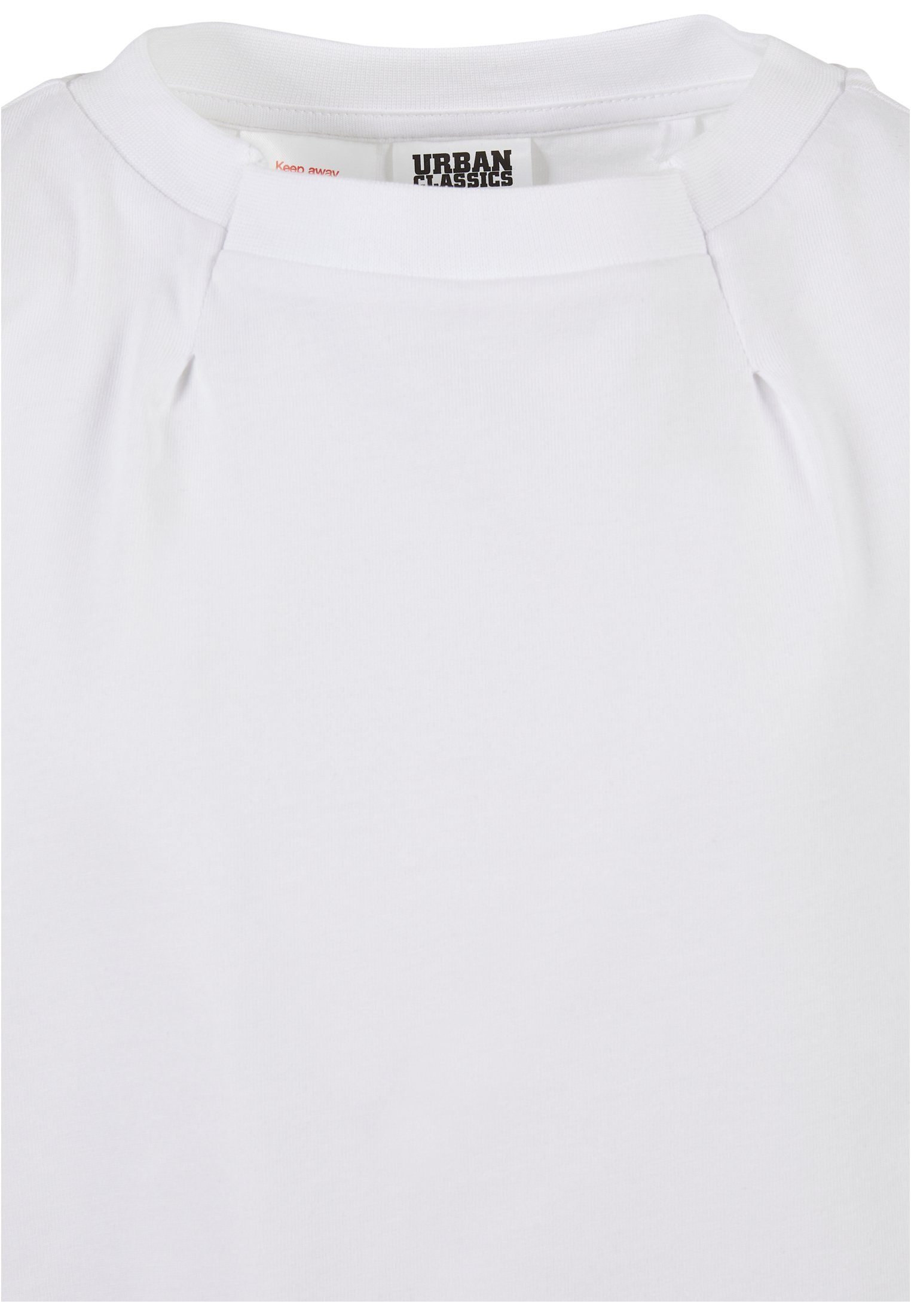Kurzarmshirt white (1-tlg) Oversized CLASSICS Pleat Kinder URBAN Tee Girls Organic