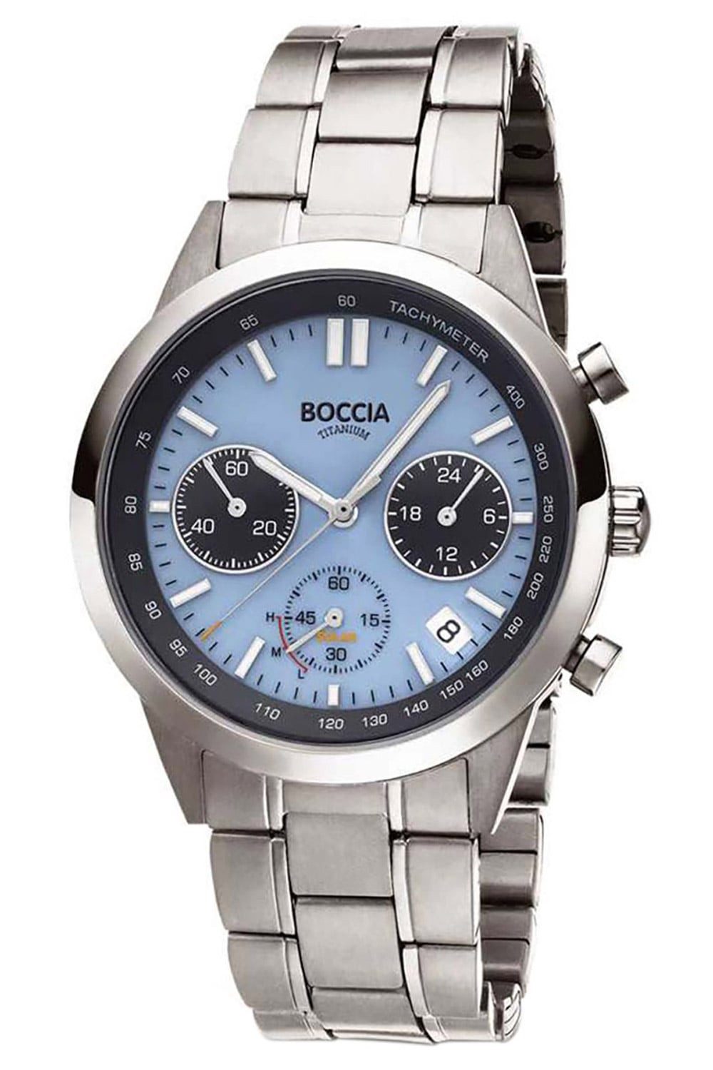 Boccia Chronograph Herren-Chronograph Titan Hellblau