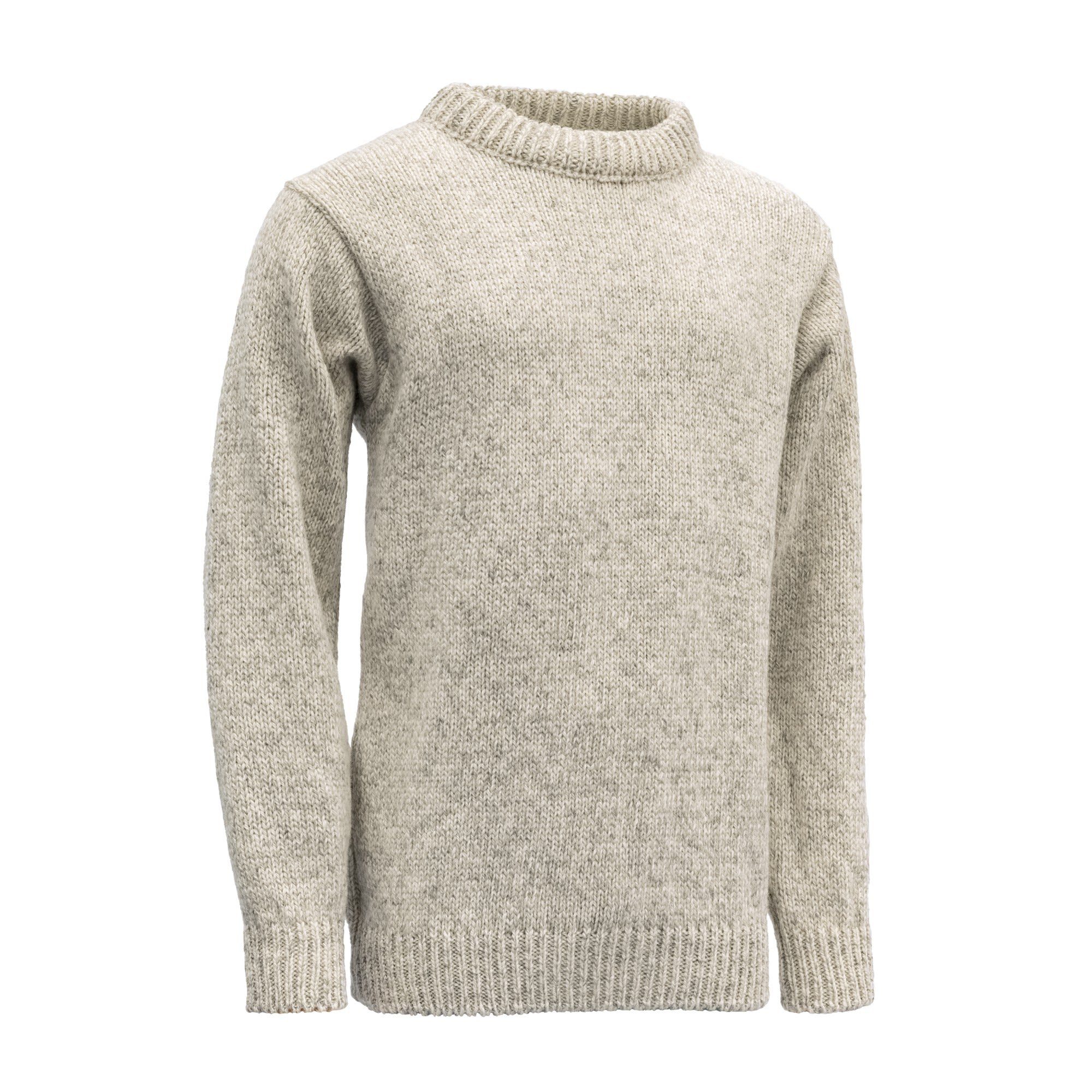 Anprobieren Devold Fleecepullover Devold Nansen Wool Sweater Melange Sweater Grey