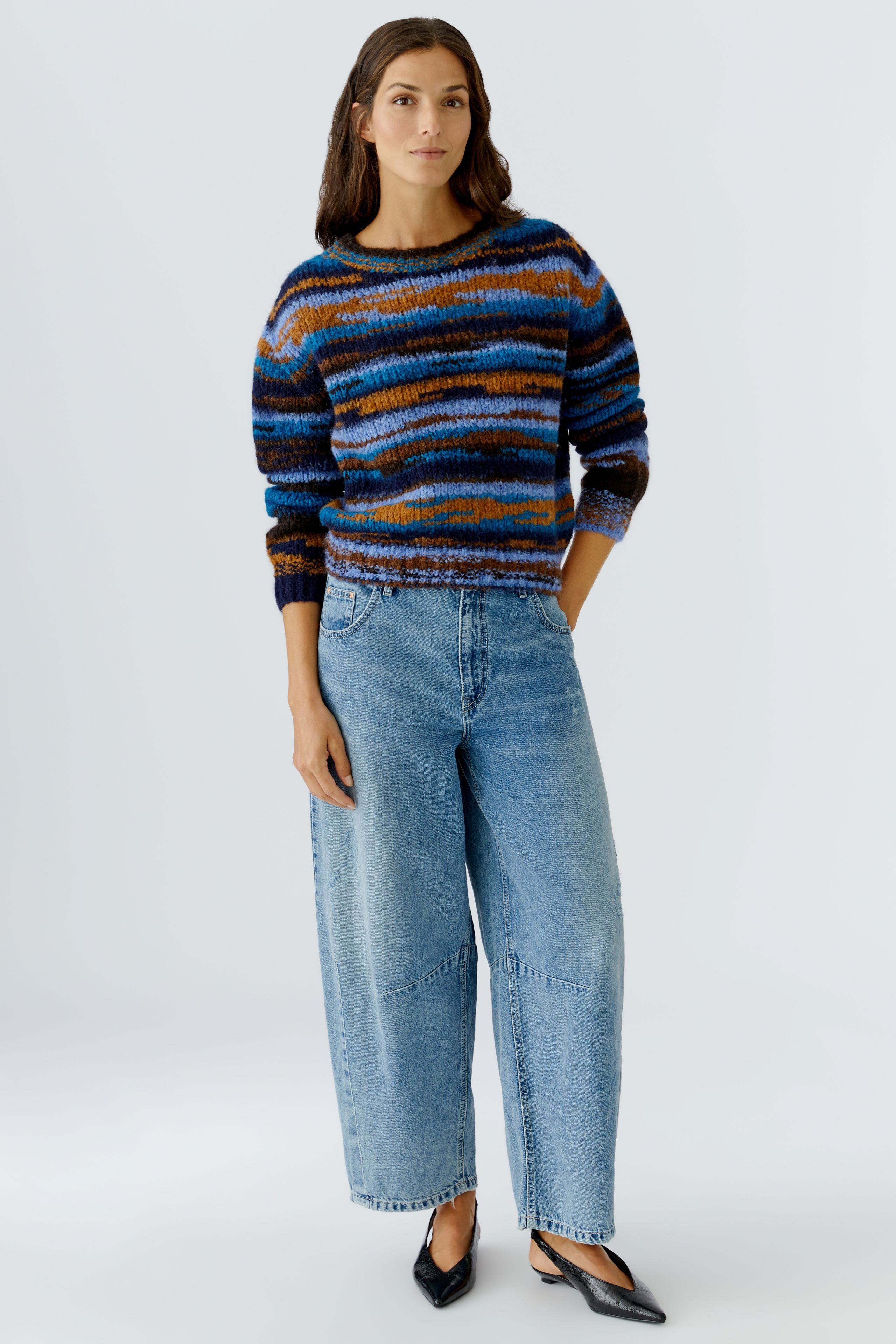 Oui Strickpullover Oui Damen Pullover dark günstig online kaufen