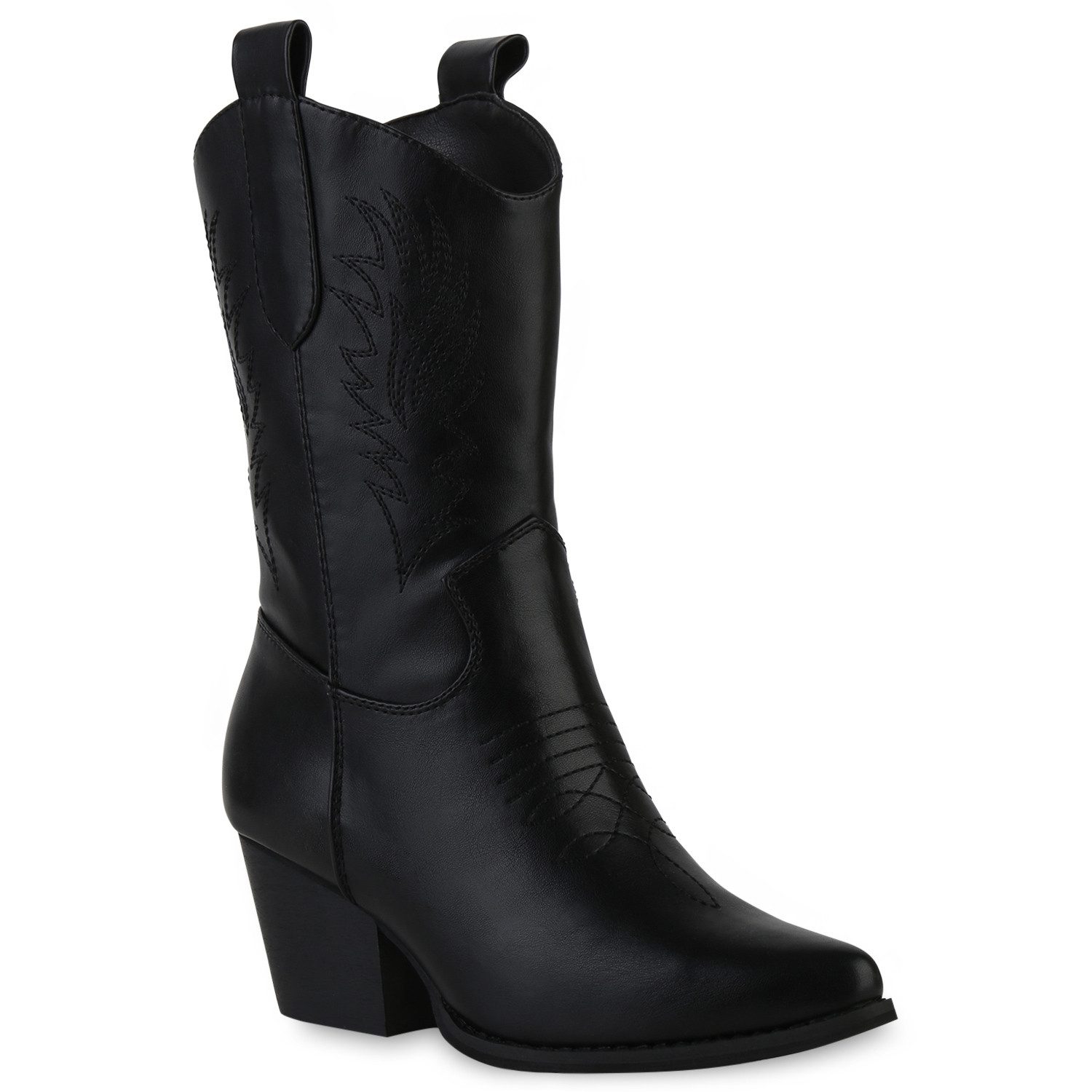 VAN HILL 839873 Cowboy Boots Damen Cowboy Boots Stiefeletten Stickereien Ho günstig online kaufen