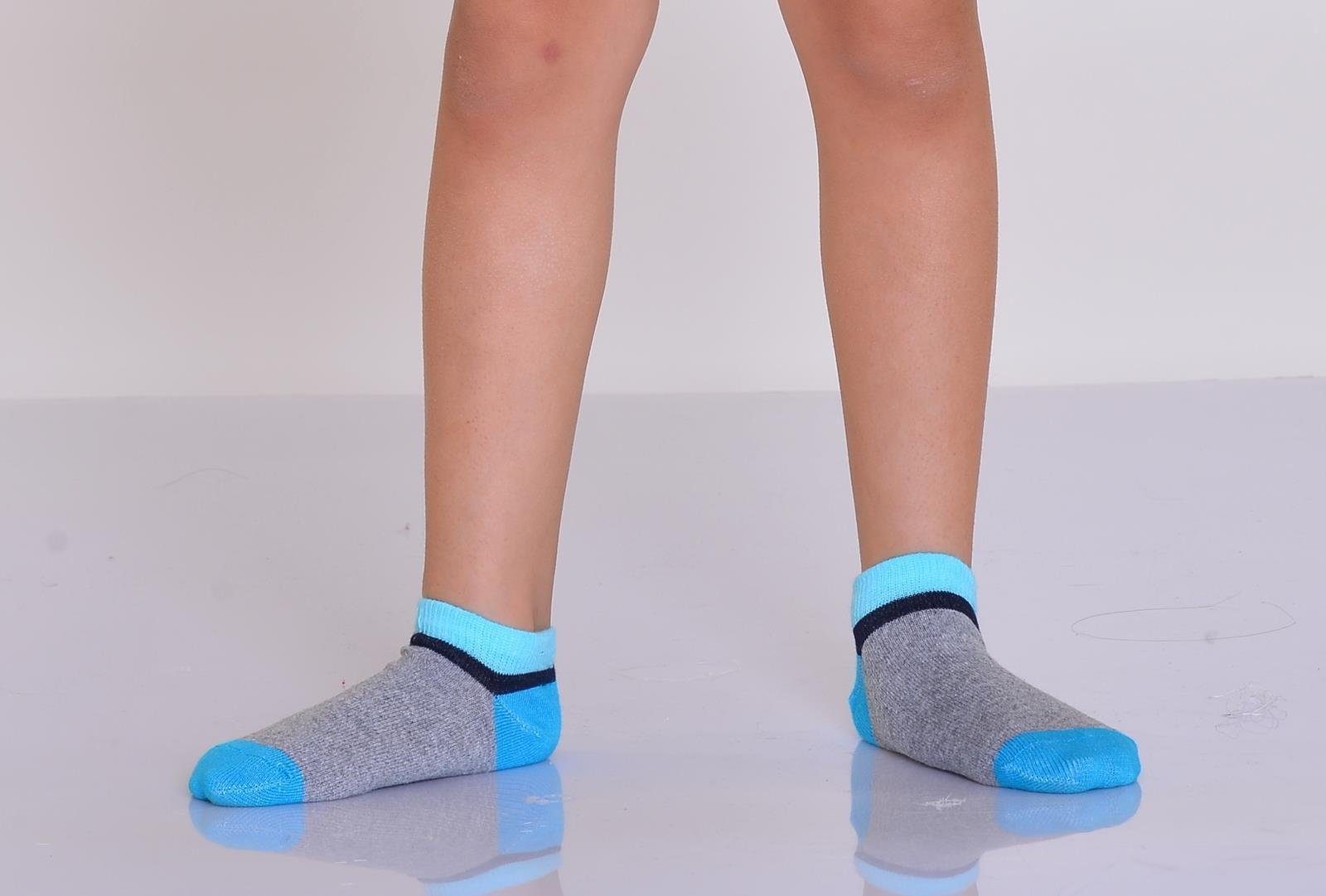 LOREZA Kurzsocken 12 2 Paar Modell Kurzsocken Socken Jungen Mädchen Kindersocken Uni (Paar, 12-Paar) 12-Paar