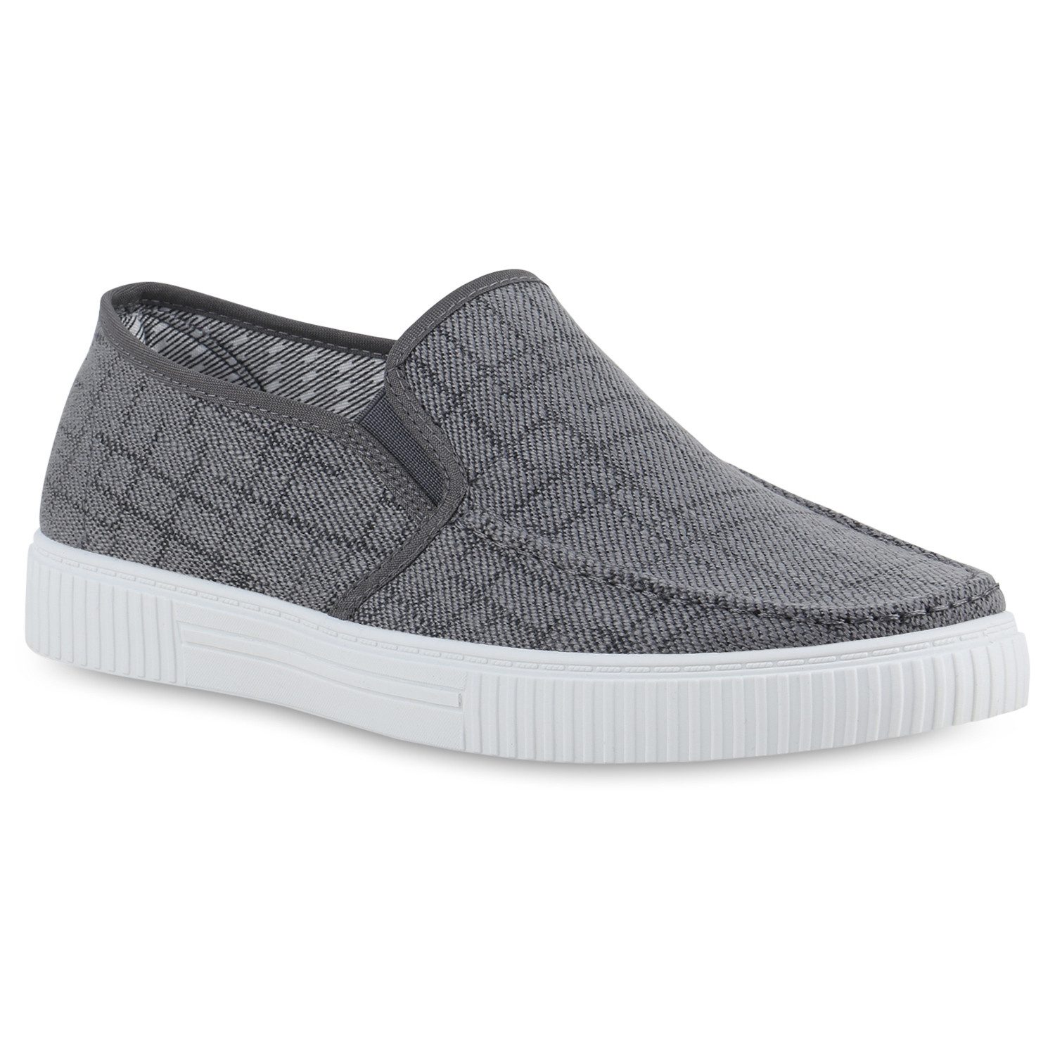 VAN HILL 841680 Slipper Herren Slip Ons Slippers Bequeme Basic Stoff Freize günstig online kaufen