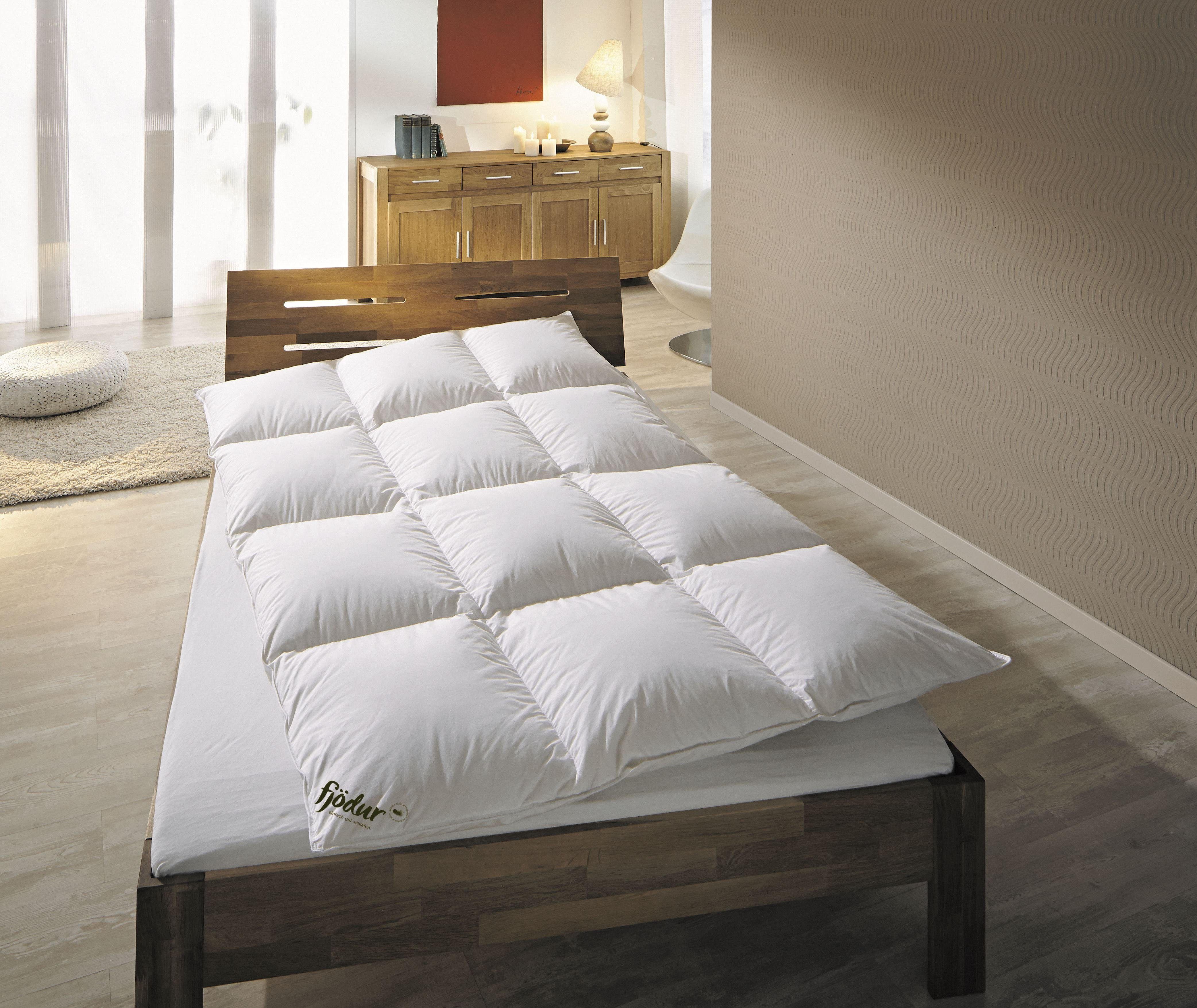 fjödur Federbettdecke Fabiennes Supreme, Bettdecken für Sommer oder Winter, Decke, Füllung: 70% Federn, 30% Daunen, Bezug: 100% Baumwolle, Bettdecke 135x200 cm, – Bild 2 von 5