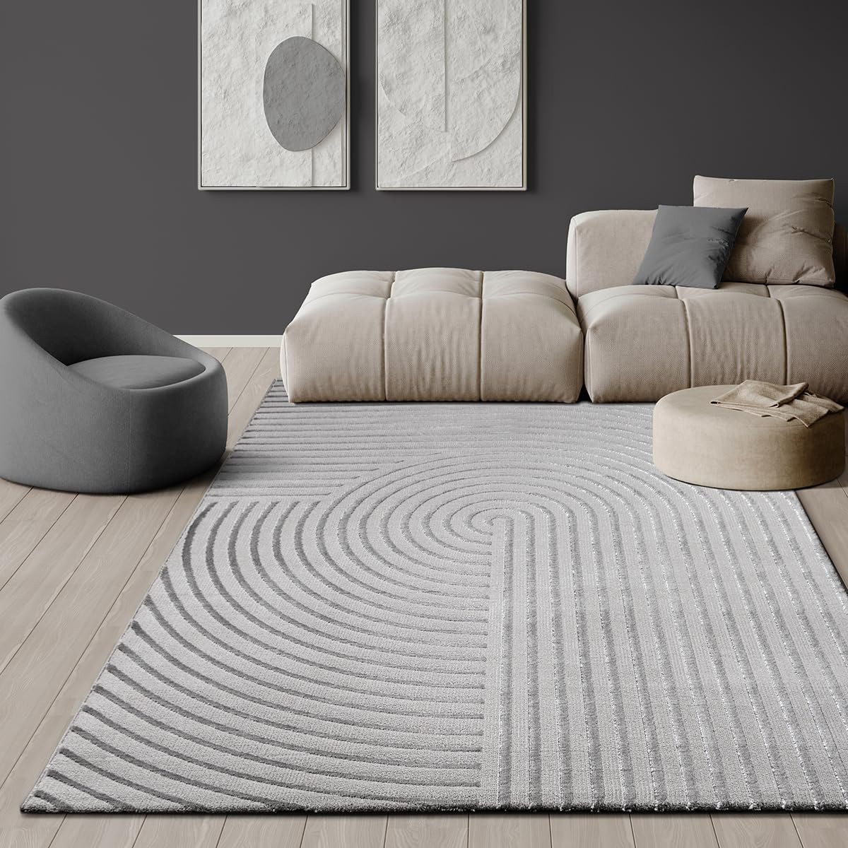 the carpet Teppich Knight, rechteckig, Höhe: 12 mm, moderner Wohnzimmer Teppich elegant glänzender Flor