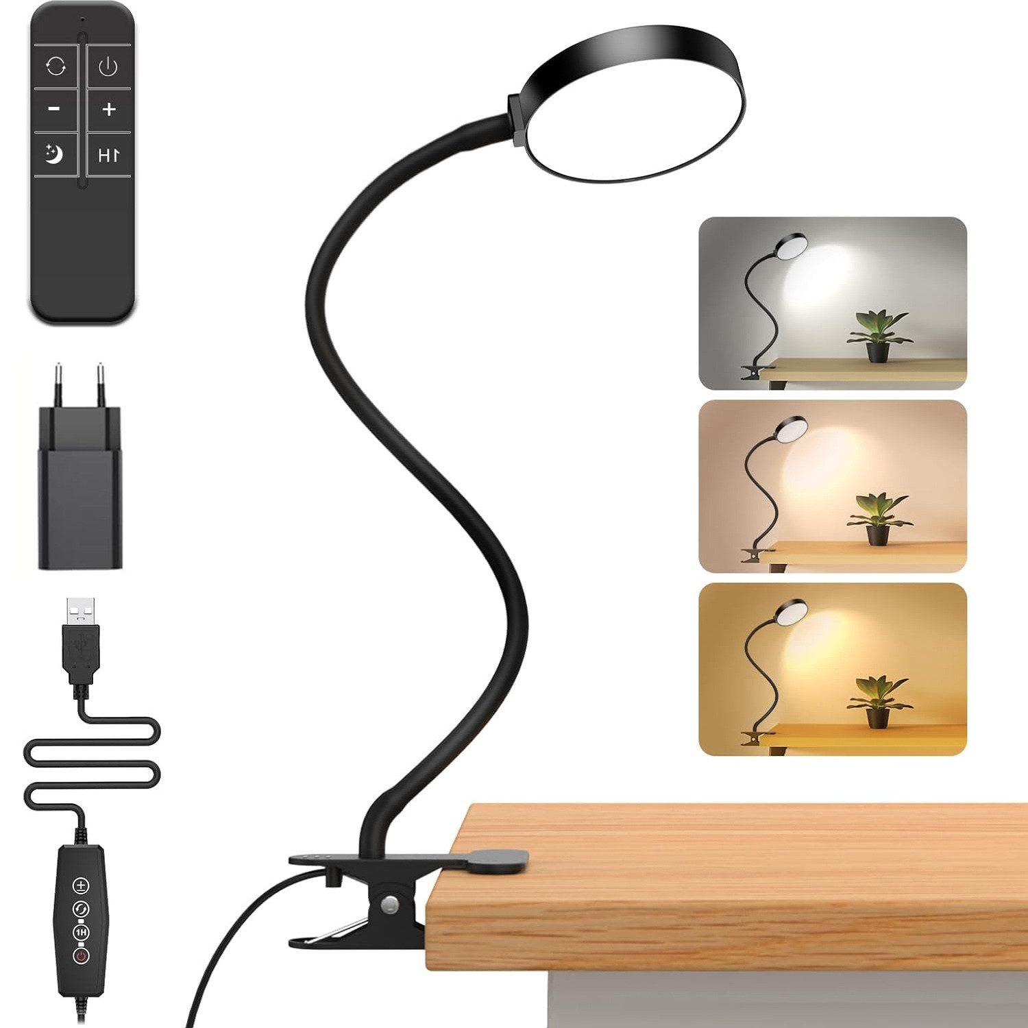 MUPOO LED Schreibtischlampe LED Klemmleuchte Clip-Licht,LED-Leselicht,Lampe günstig online kaufen