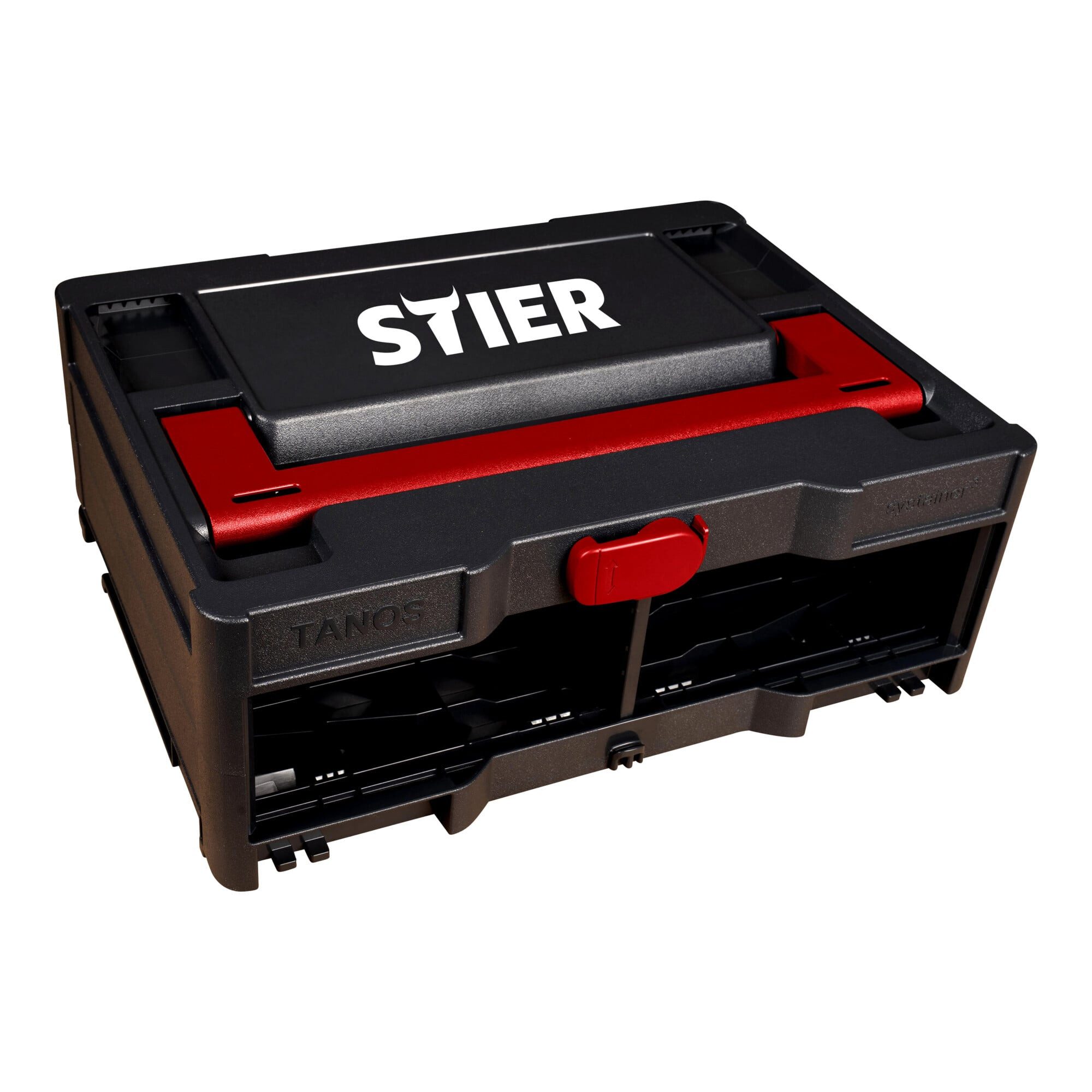 Stier Werkzeugkoffer STIER Systainer³ Rack, schwarz, 296 x 396 x 154mm, kompatibel mit 2x S