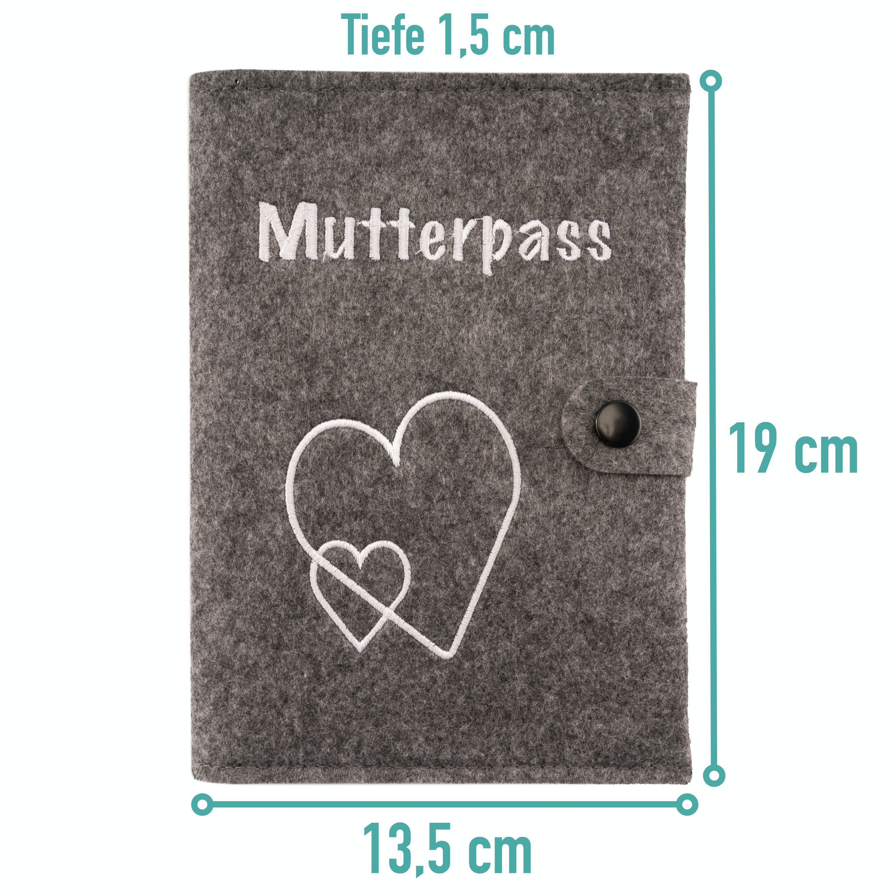 riijk Mutterpass-Hülle Mutterpasshülle, Platz für Mutterpass, Ultraschallbilder, Impfpass