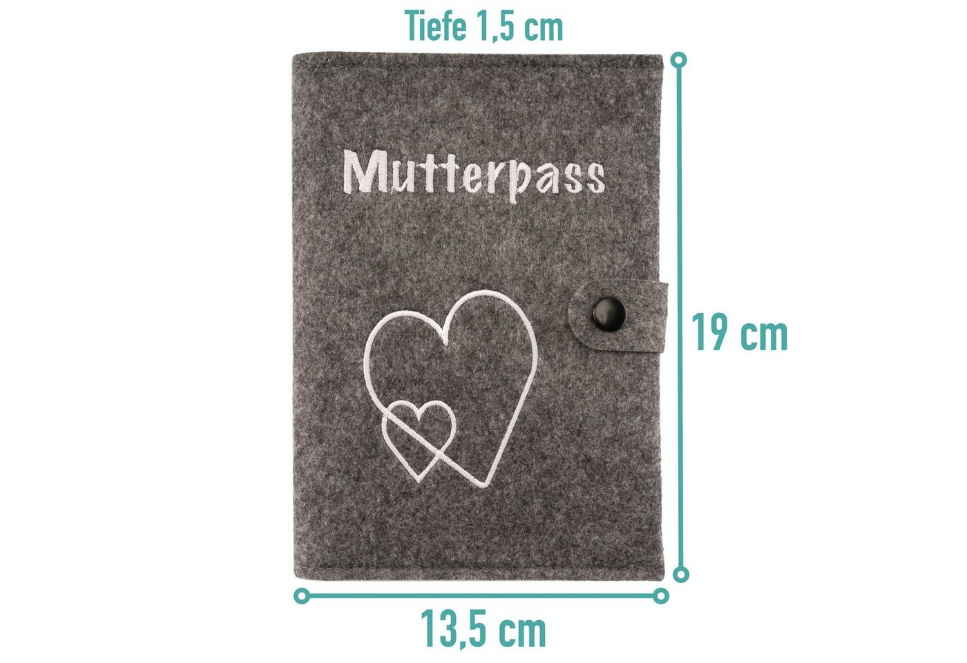 Thumbnail - riijk Mutterpass-Hülle Mutterpasshülle, Platz für Mutterpass, Ultraschallbilder, Impfpass