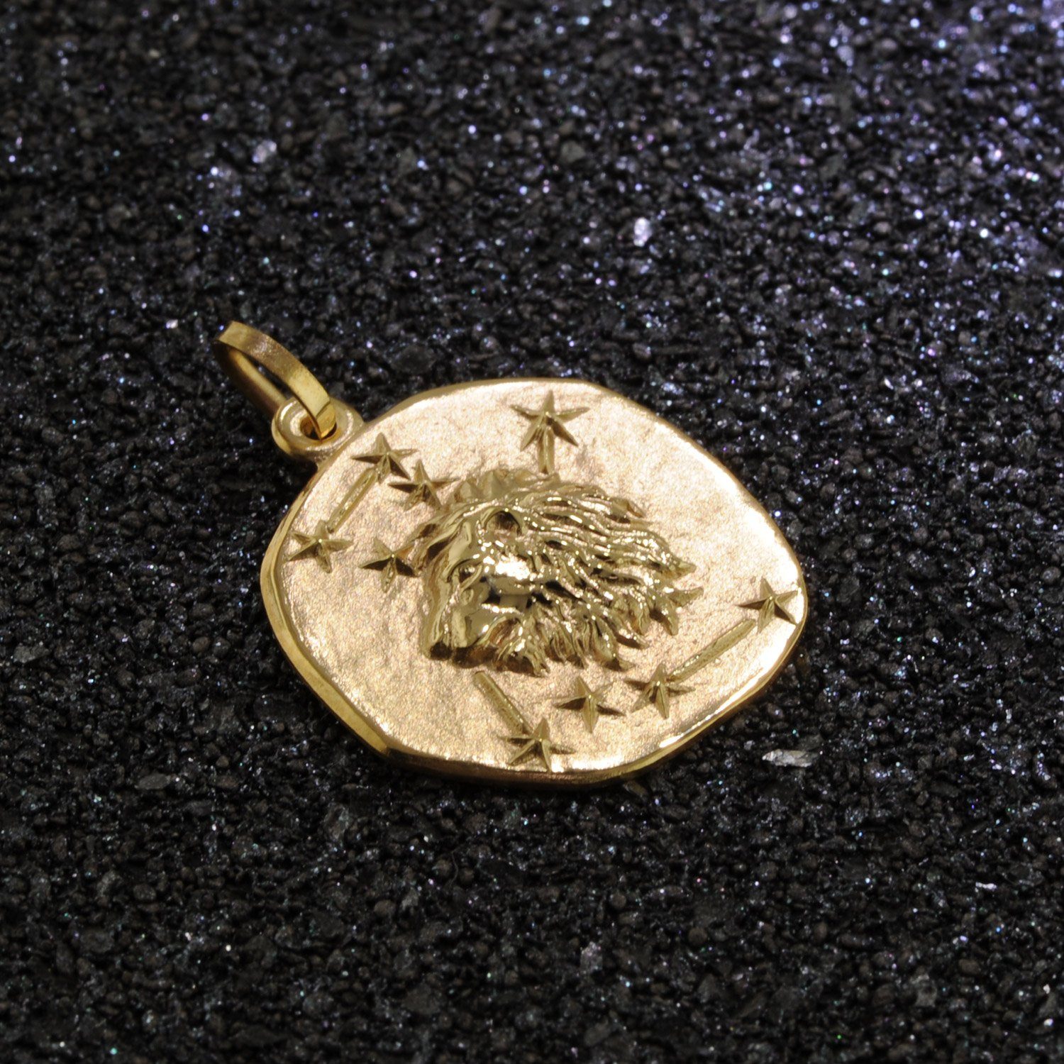 Gold Anhänger mm Runder Löwe trendor 16 Sternzeichen- 585