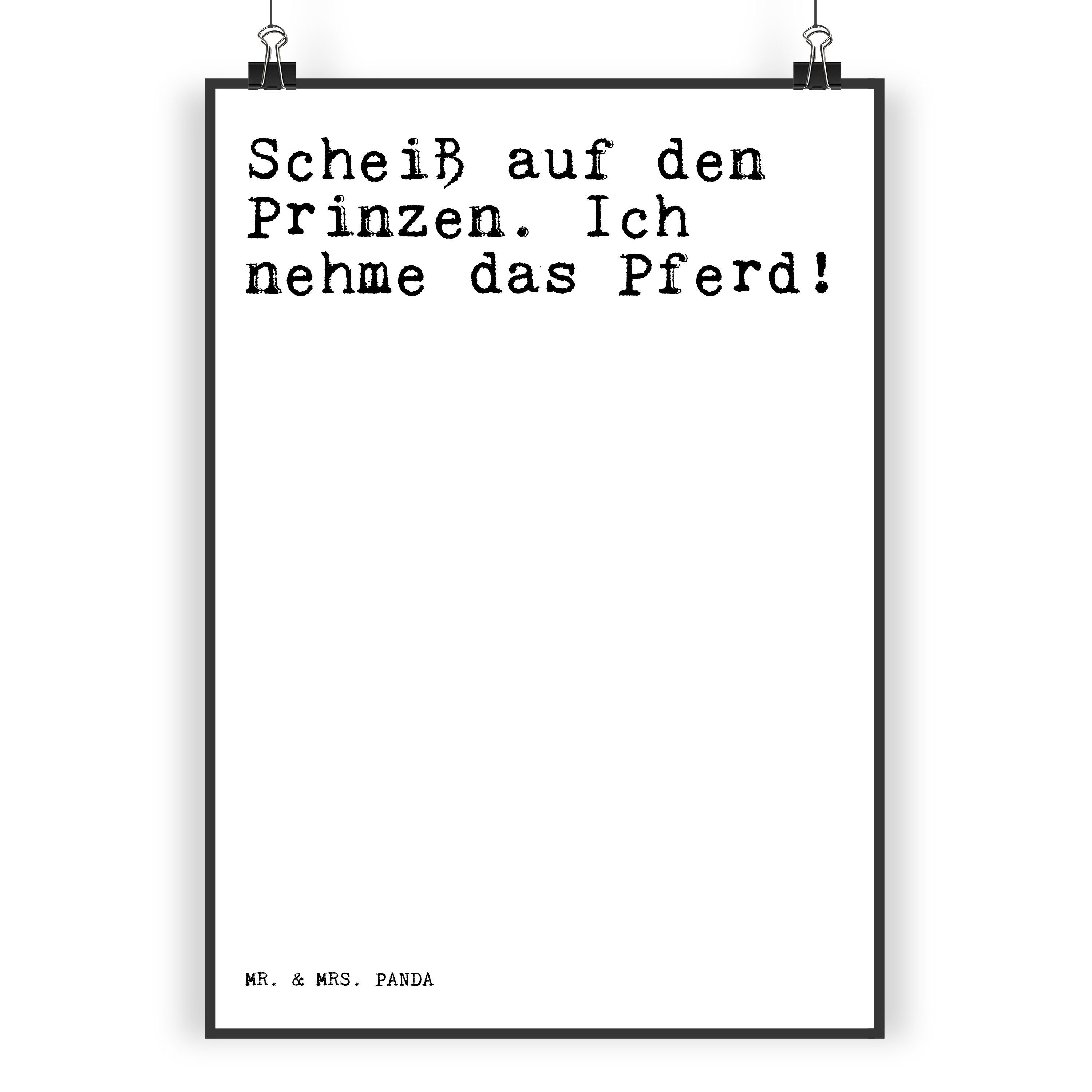 Mr. & Mrs. Panda Poster DIN A4 Scheiß auf den Prinzen.... Weiß