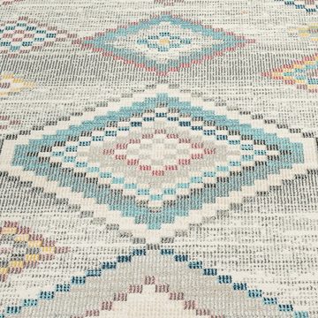 Teppich In- & Outdoor Teppich mit geometrischem Muster in creme-grün, Teppich-Traum, rechteckig, Höhe: 8 mm
