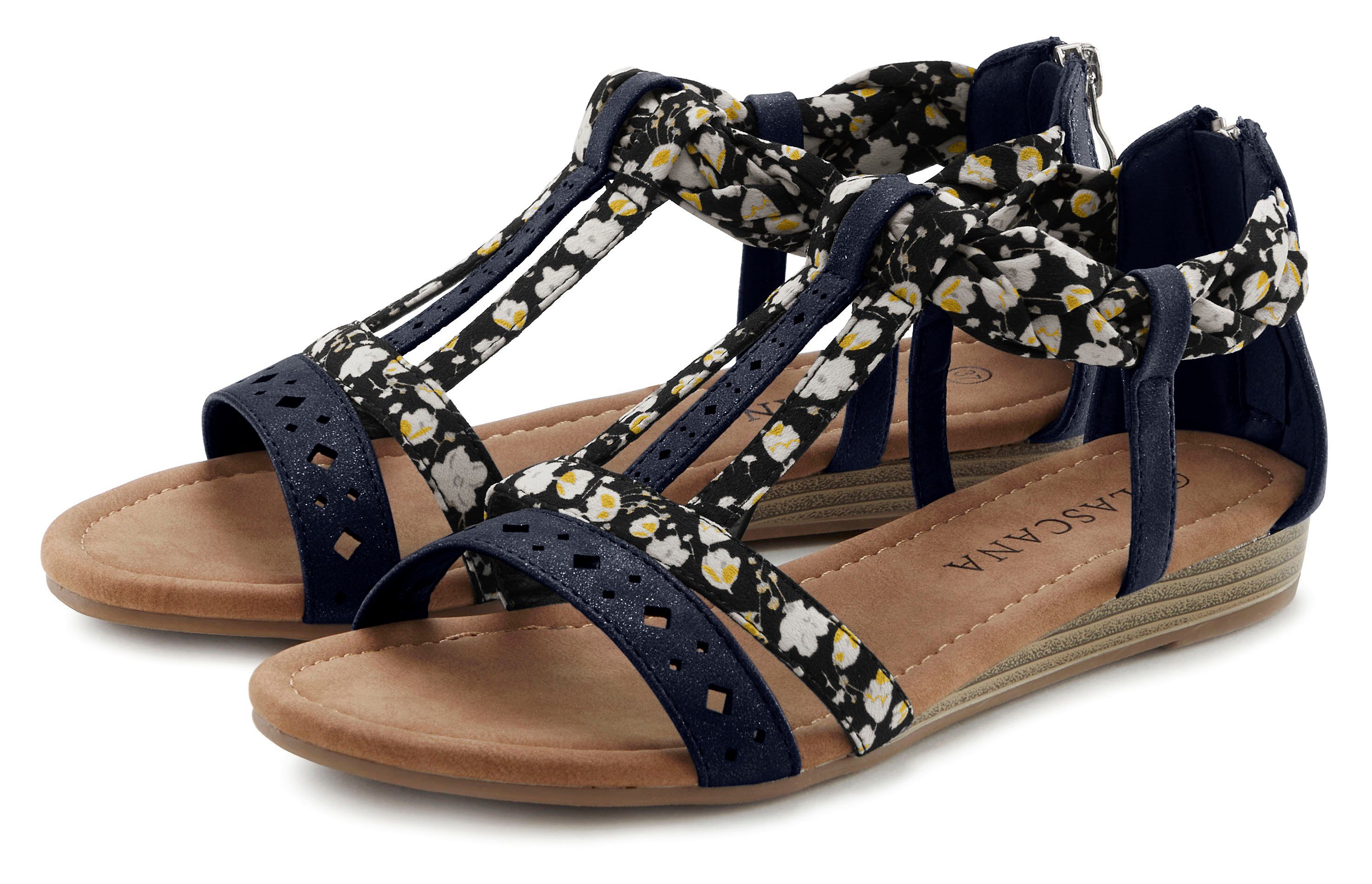 LASCANA Sandale Sandalette, Sommerschuh mit Riemchen im Festival-Look VEGAN