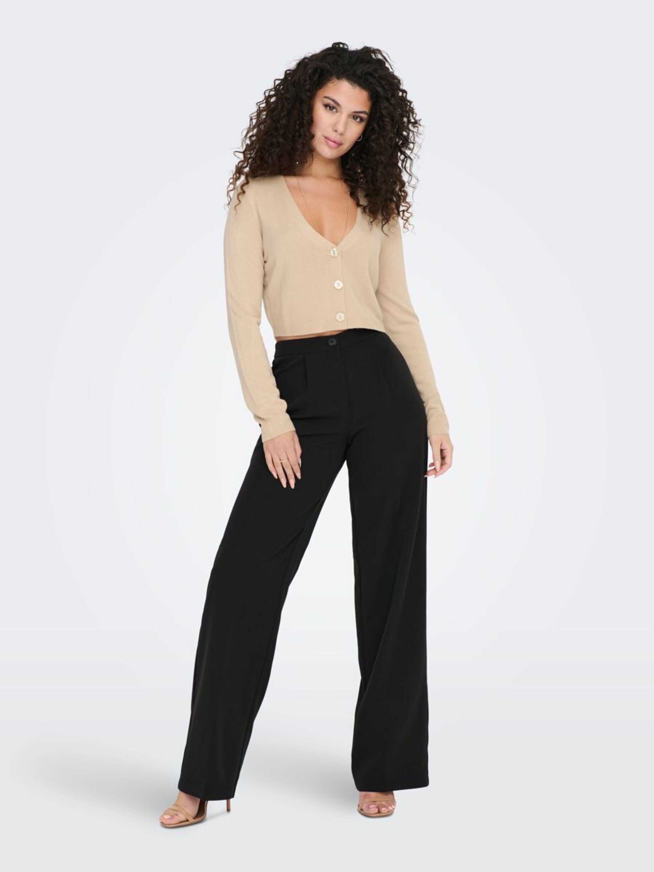 ONLY Bundfaltenhose (1-tlg) Falten