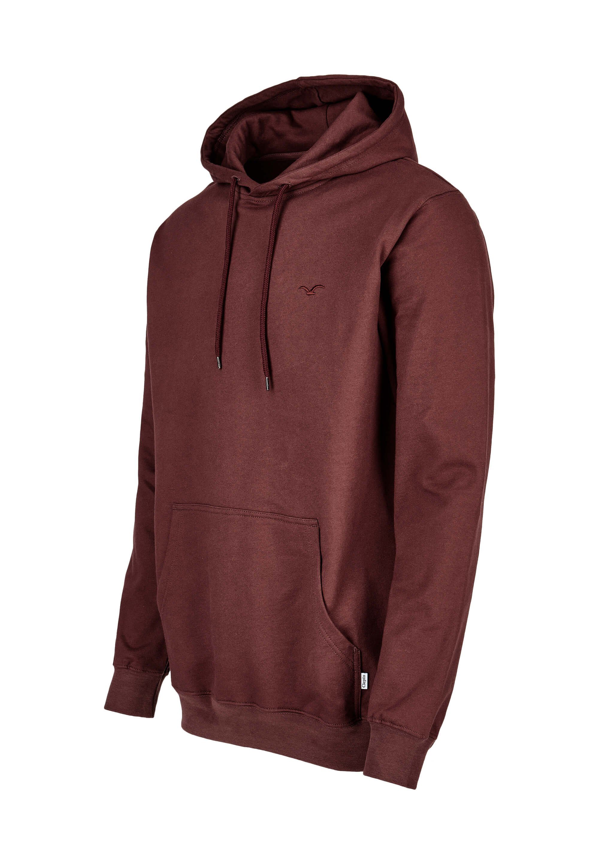 Kapuzensweatshirt Cleptomanicx mit Schnitt dunkelbraun lockerem Ligull