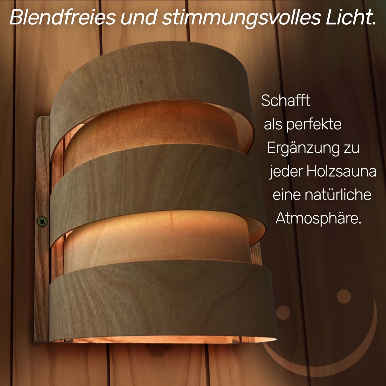 Gravidus Saunaleuchte Sauna Lampenschirm Holzblendschirm L200xB195xH165mm